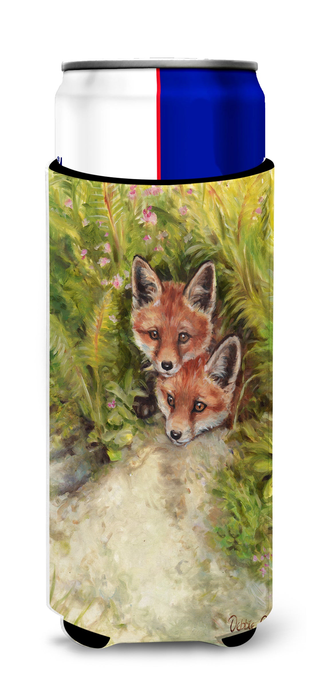 Fox Cubs Peepers by Debbie Cook Ultra Beverage Insulators for slim cans CDCO0324MUK