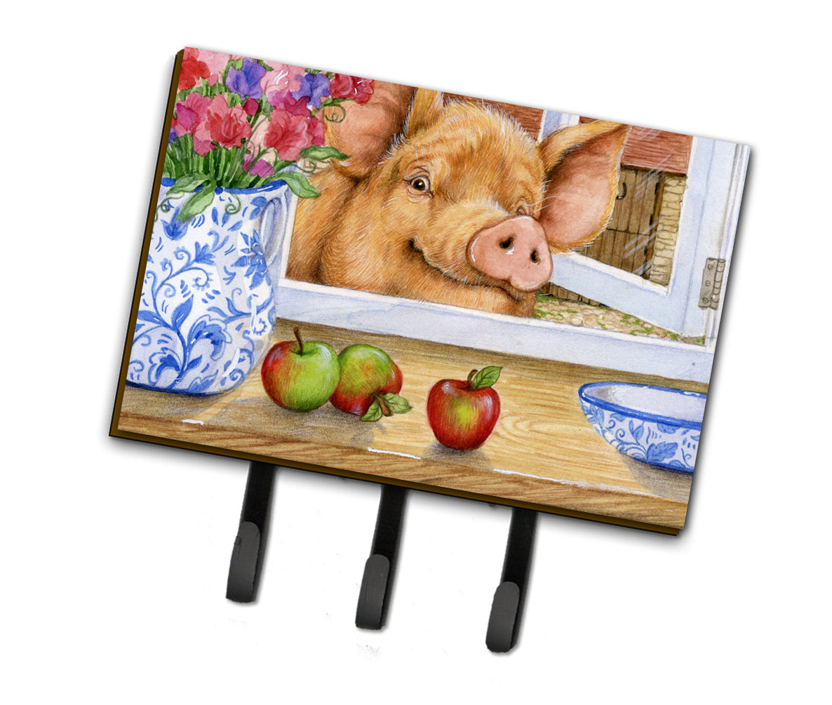 Pig trying to reach the Apple in the Window Leash or Key Holder CDCO0352TH68
