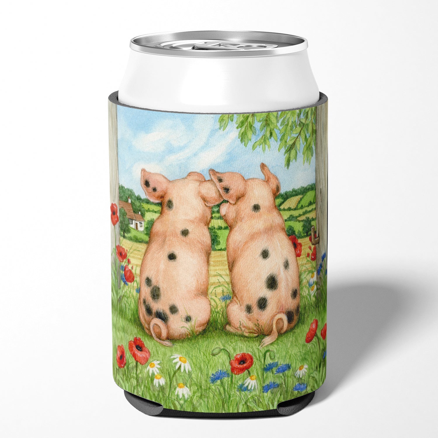 Pigs Side By Side by Debbie Cook Can or Bottle Hugger CDCO0354CC.