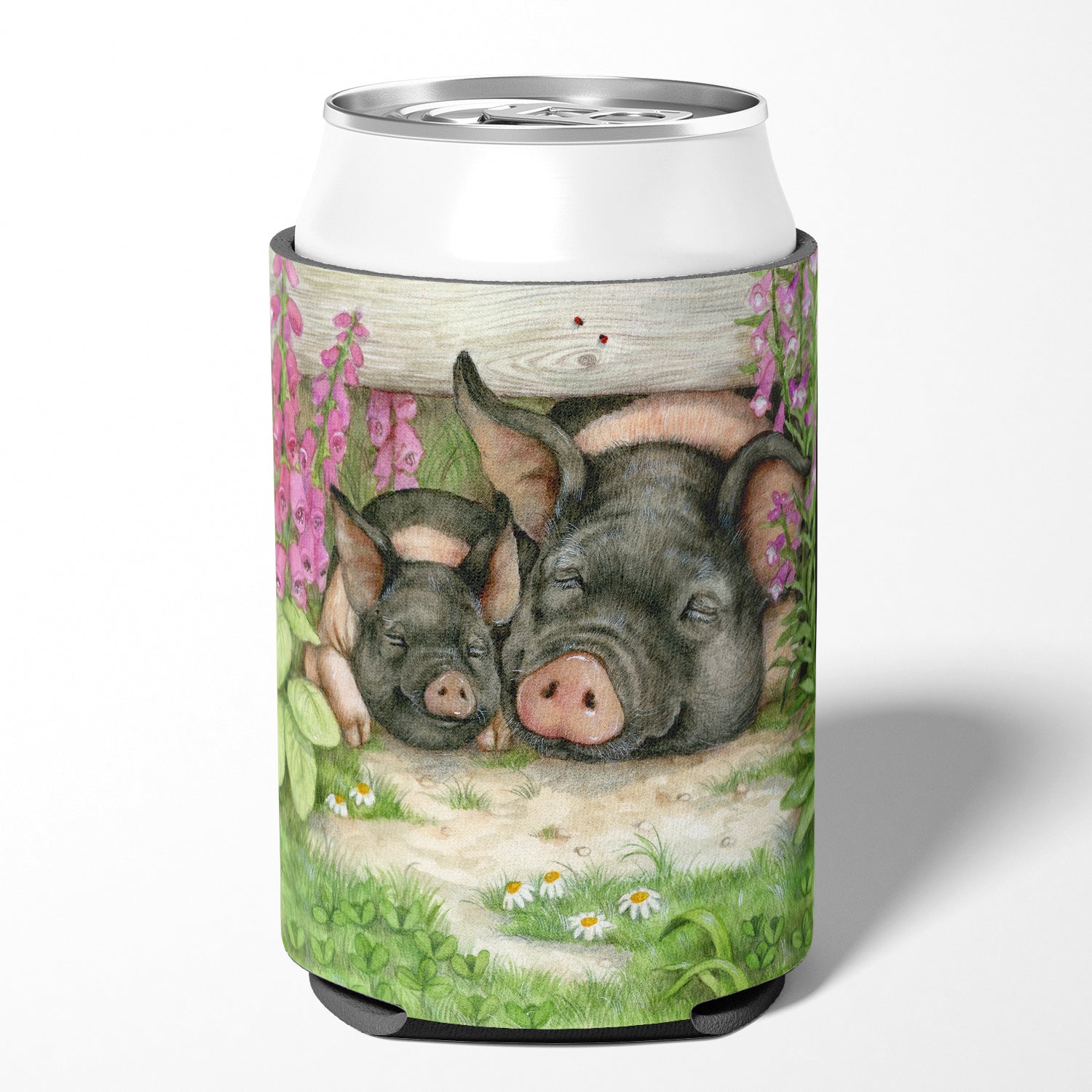 Pigs Under The Fence by Debbie Cook Can or Bottle Hugger CDCO0355CC.