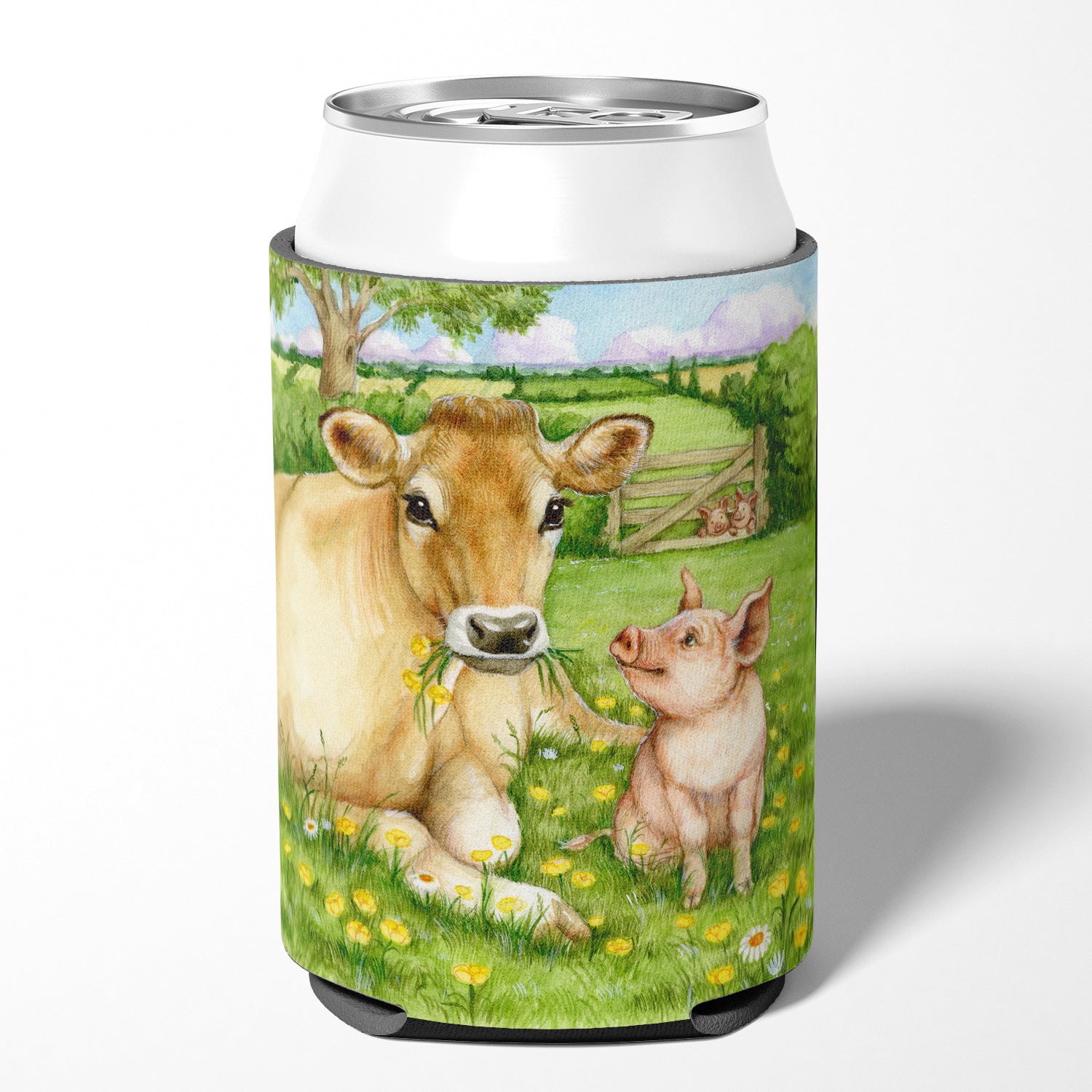 Pigs and Cow Good Friends Can or Bottle Hugger CDCO0360CC