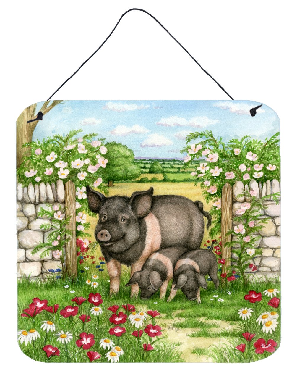 Pigs Rosie and Piglets Wall or Door Hanging Prints CDCO0375DS66 by Caroline&#39;s Treasures