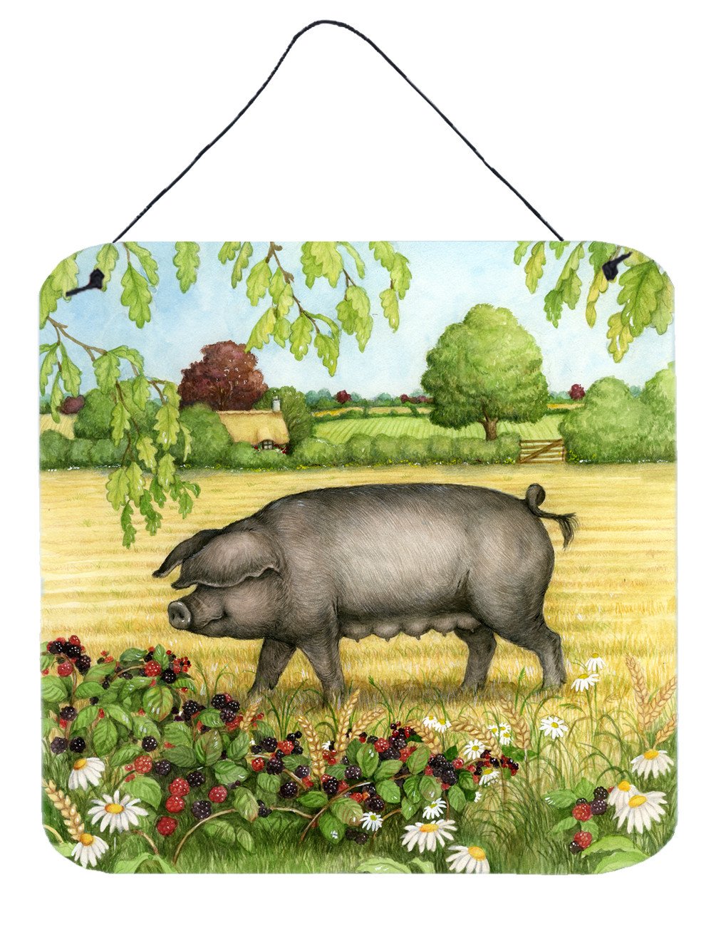 Pigs Bramble in Berries Wall or Door Hanging Prints CDCO0376DS66 by Caroline&#39;s Treasures