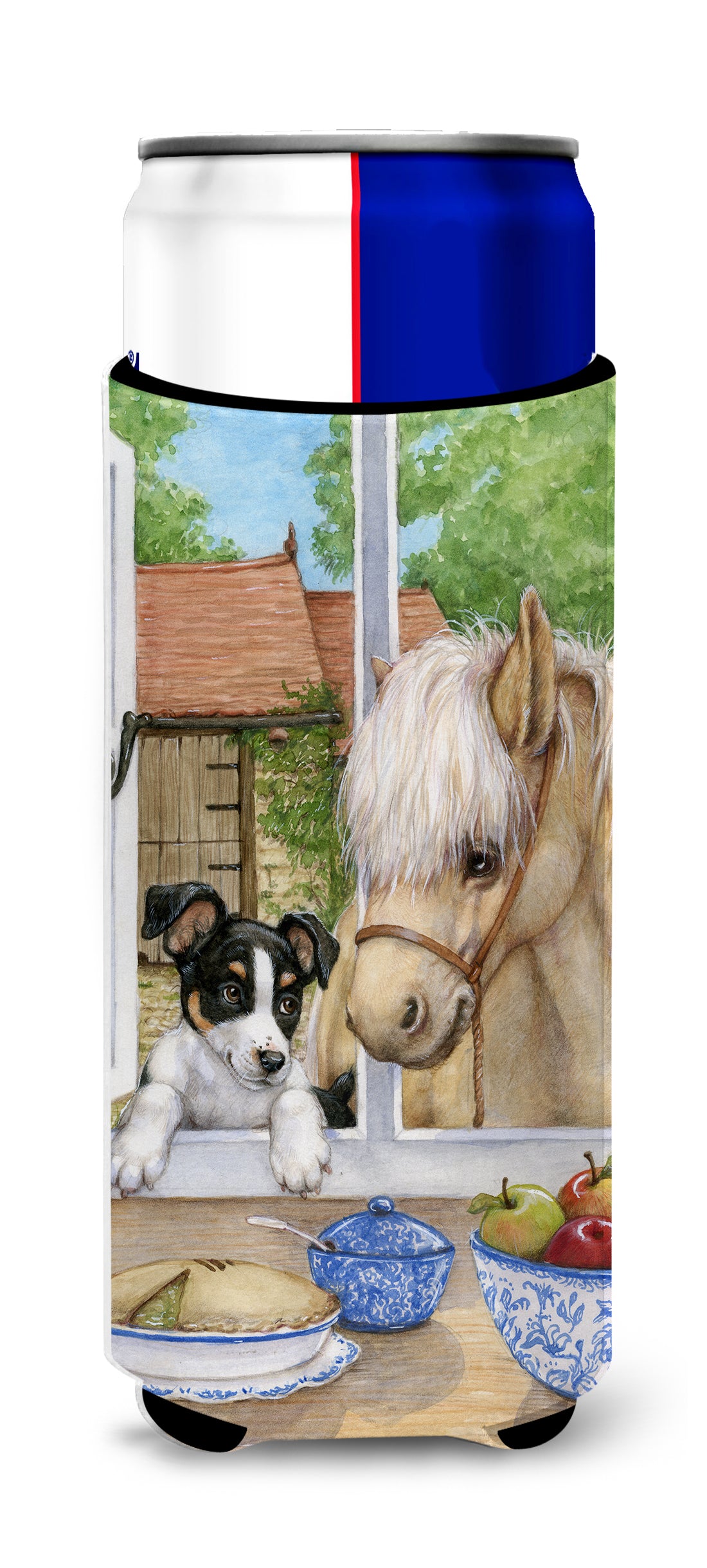 Jack Russel Puppy and Foal Horse Ultra Beverage Insulators for slim cans CDCO0379MUK