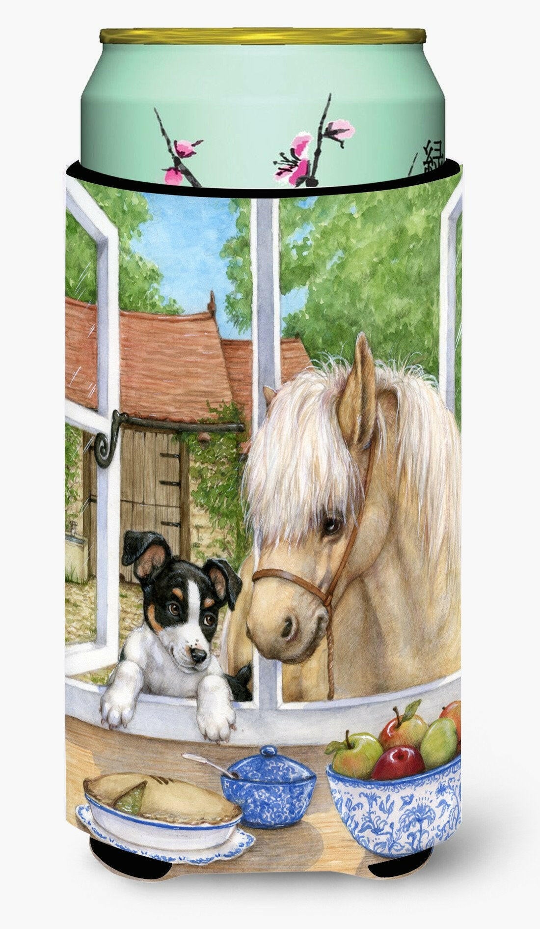 Jack Russel Puppy and Foal Horse Tall Boy Beverage Insulator Hugger CDCO0379TBC by Caroline&#39;s Treasures