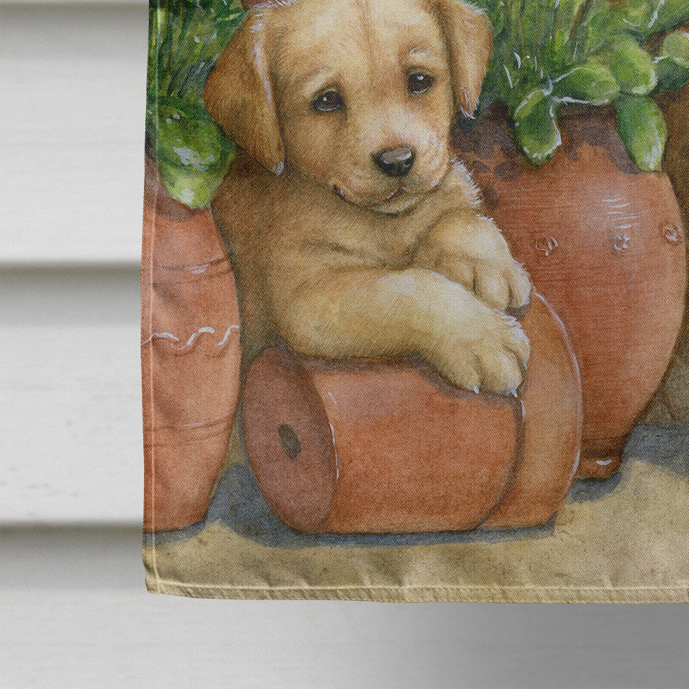 Father and Son Yellow Labrador Flag Canvas House Size CDCO0383CHF  the-store.com.