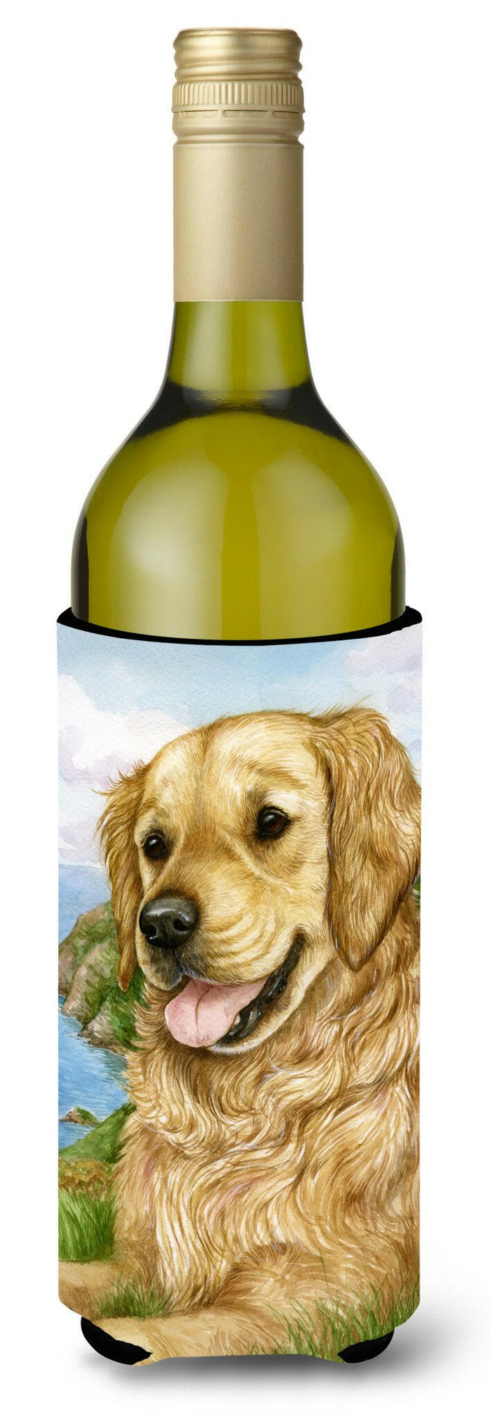 Golden Retriever by Debbie Cook Wine Bottle Beverage Insulator Hugger CDCO0384LITERK by Caroline&#39;s Treasures