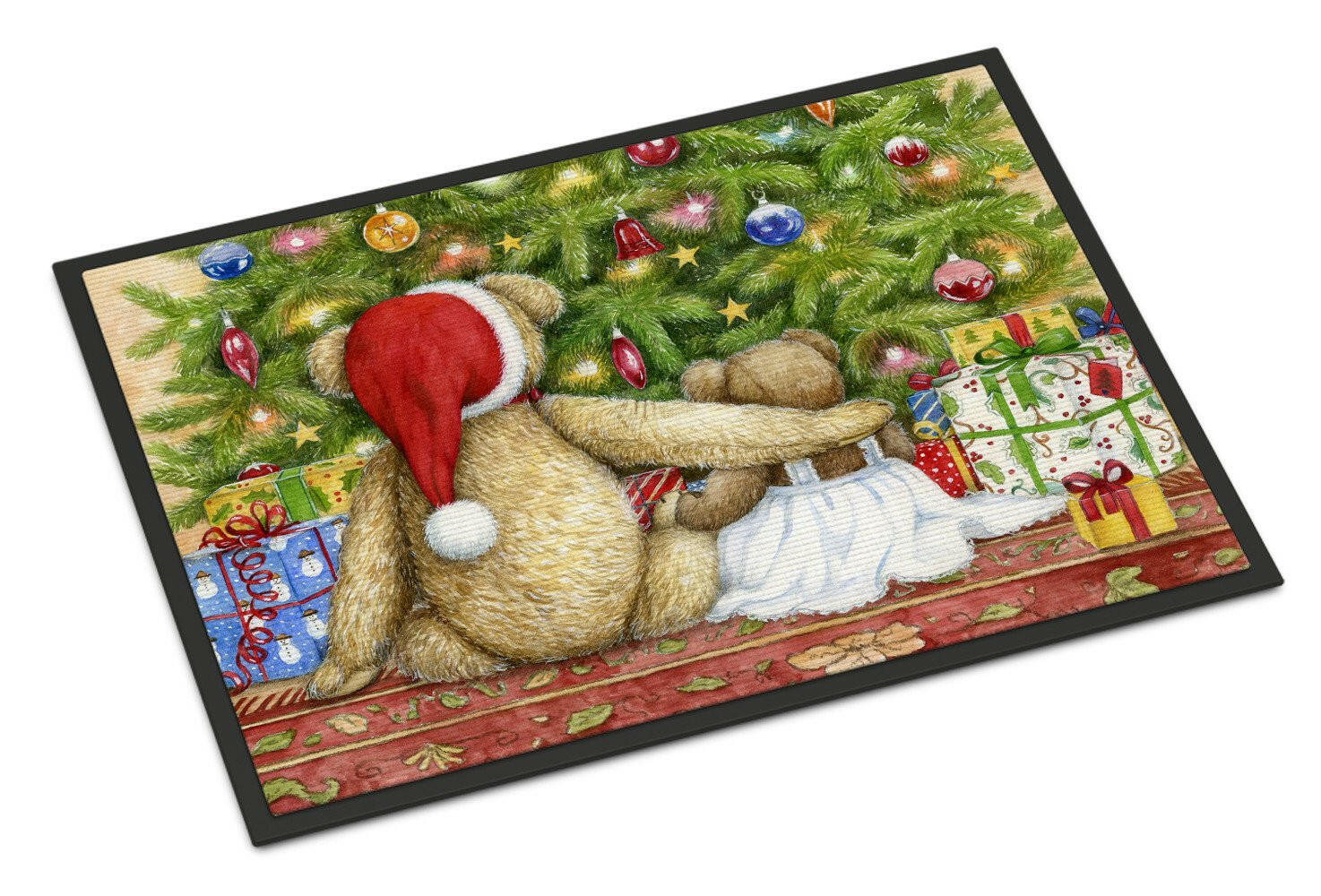 Christmas Teddy Bears with Tree Indoor or Outdoor Mat 24x36 CDCO0415JMAT - the-store.com