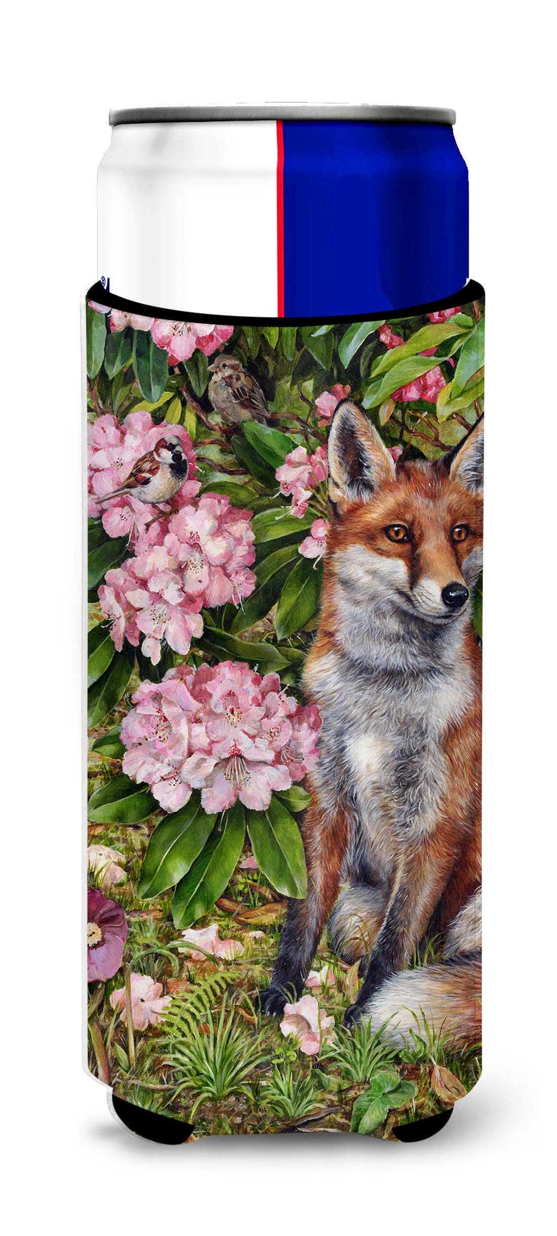 Fox Waiting in Flowers Ultra Beverage Insulators for slim cans CDCO0442MUK