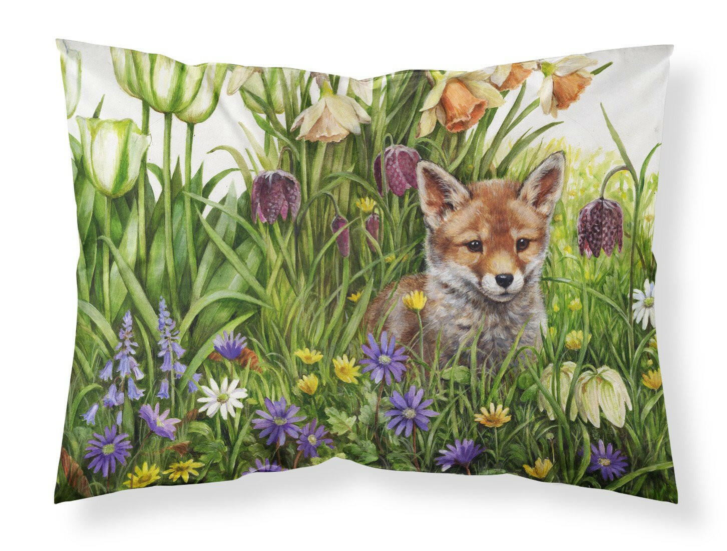 April Fox by Debbie Cook Fabric Standard Pillowcase CDCO0464PILLOWCASE by Caroline's Treasures