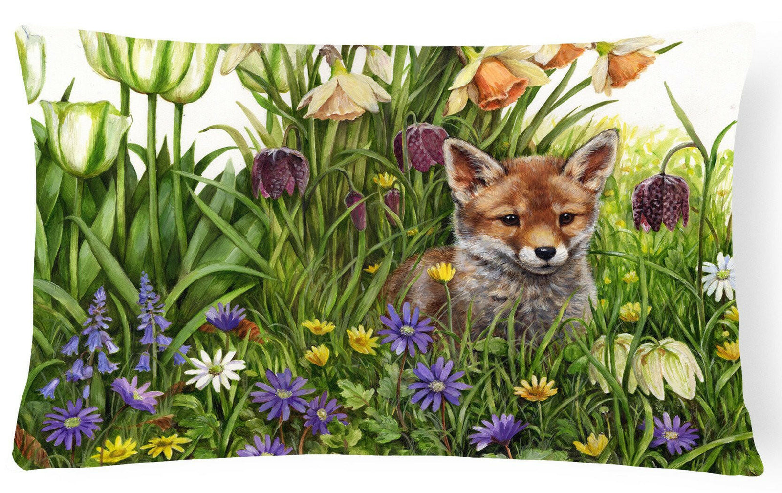 April Fox by Debbie Cook Fabric Decorative Pillow CDCO0464PW1216 by Caroline's Treasures
