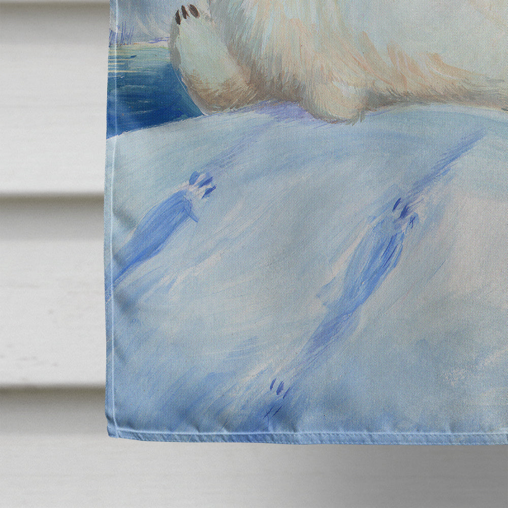Polar Bear with Hot Water Bottle Flag Canvas House Size CDCO0488CHF  the-store.com.