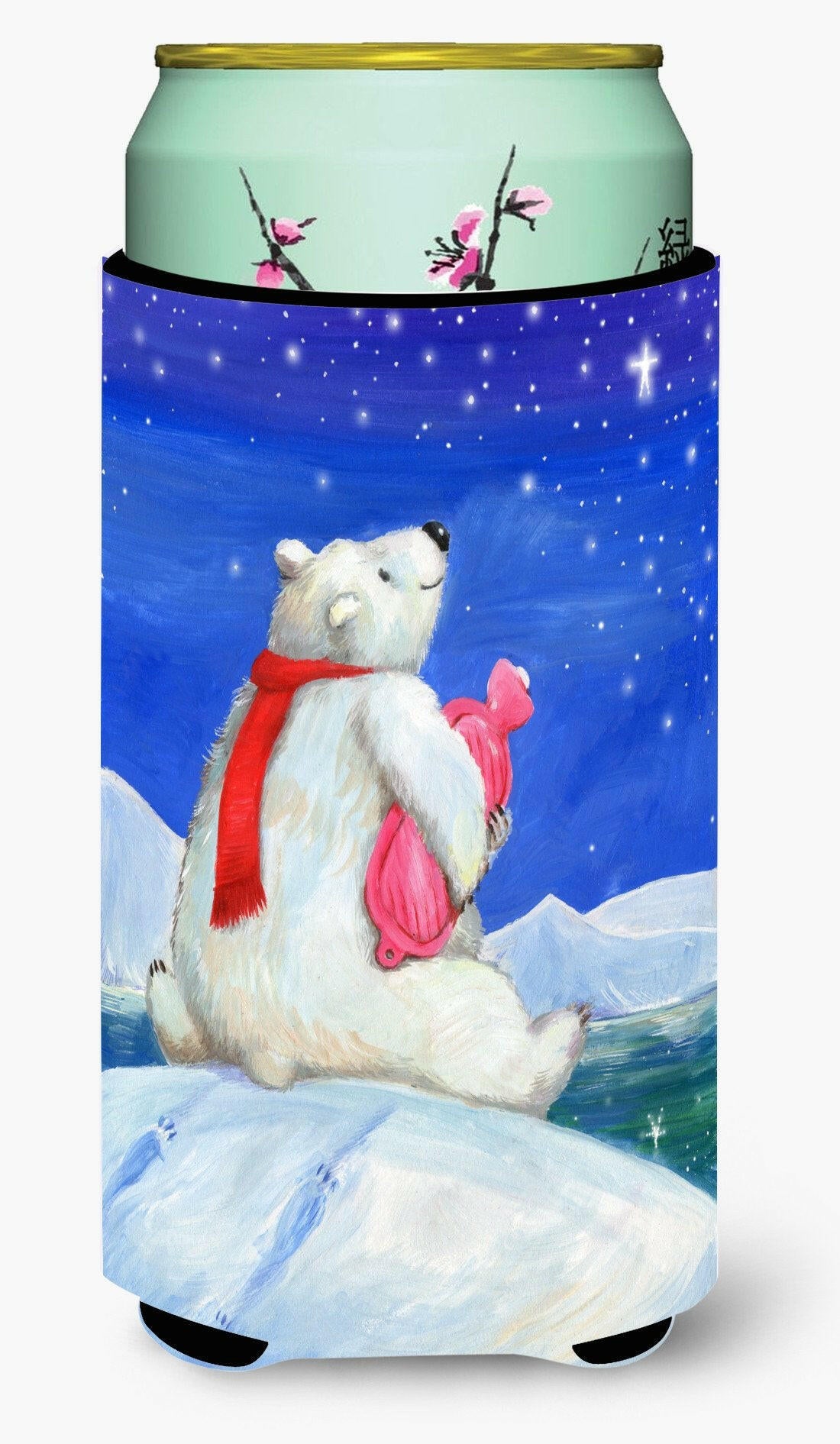 Polar Bear with Hot Water Bottle Tall Boy Beverage Insulator Hugger CDCO0488TBC by Caroline&#39;s Treasures