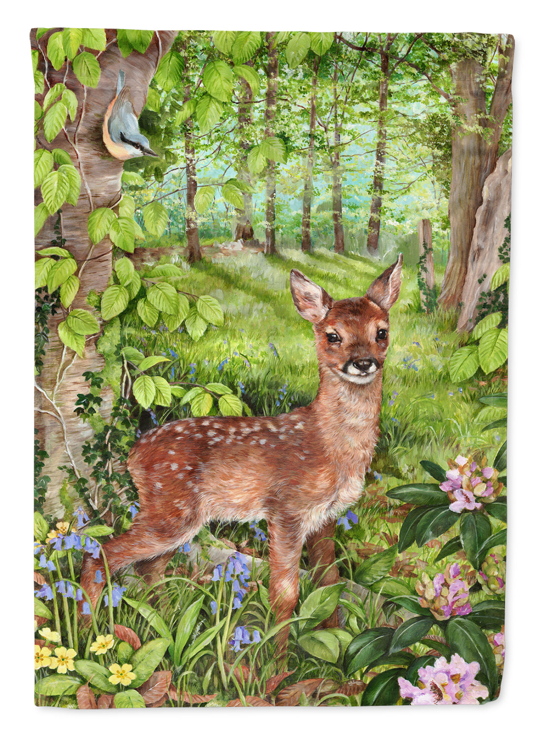 European Roe Deer Fawn Flag Canvas House Size CDCO0504CHF  the-store.com.