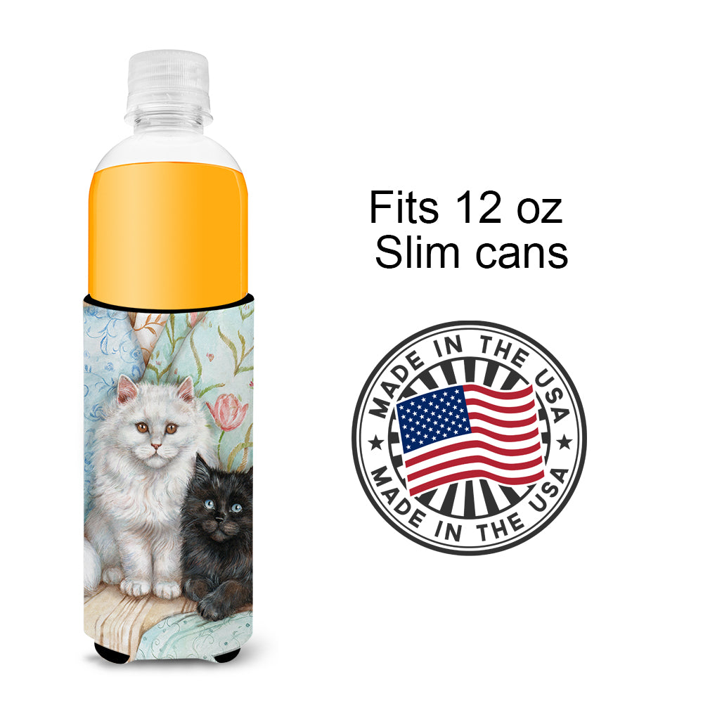 A Black Cat and A White Cat Ultra Beverage Insulators for slim cans CDCO0510MUK