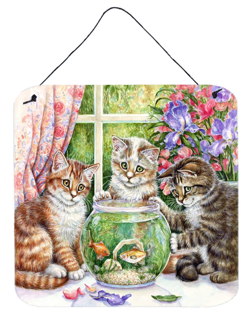 White Tabby by Debbie Cook Wall or Door Hanging Prints CDCO325ADS66 by Caroline&#39;s Treasures