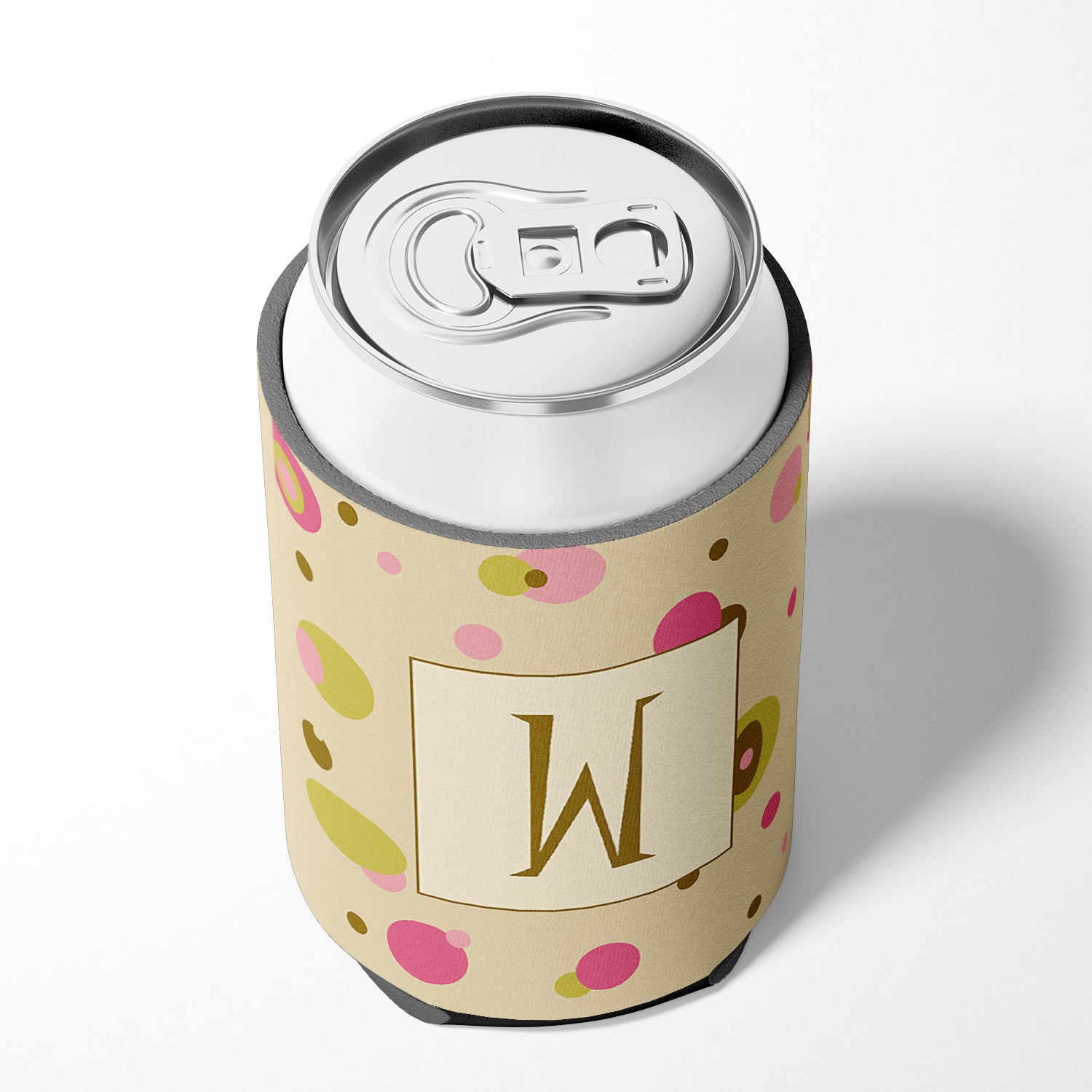 Lettre W Monogramme initial - Tan Dots Can ou Bottle Beverage Insulator Hugger