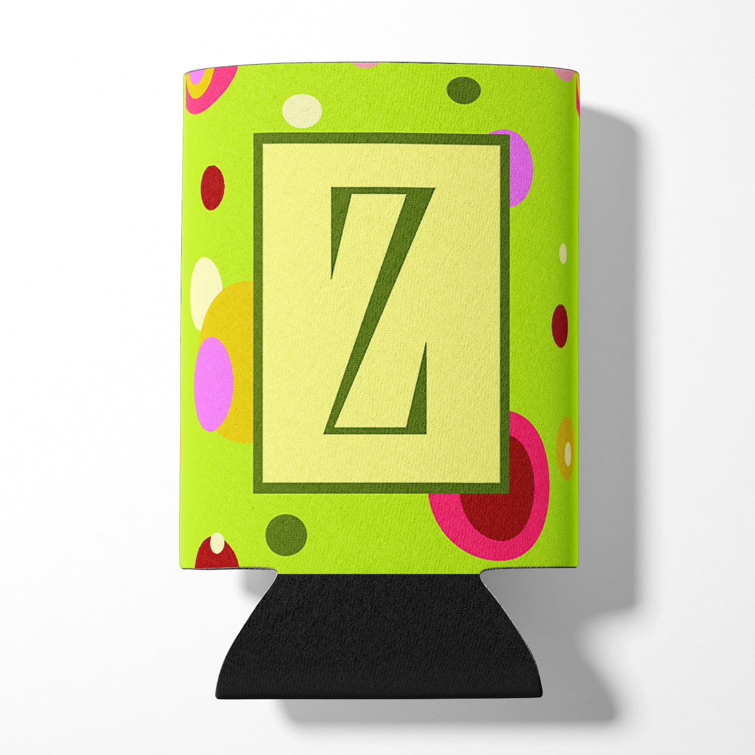 Letter Z Initial Monogram - Green Can or Bottle Beverage Insulator Hugger