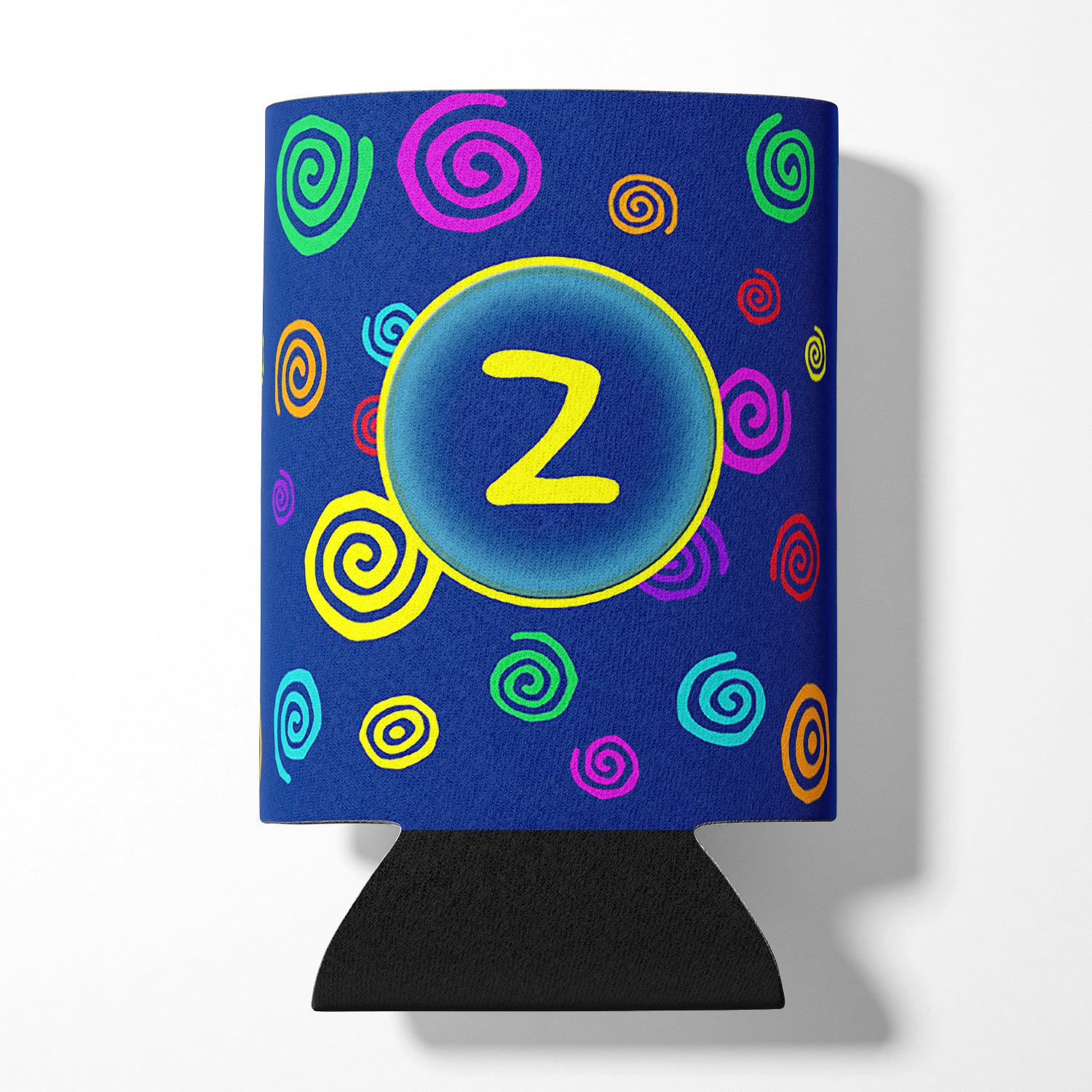 Letter Z Initial Monogram - Blue Swirls Can or Bottle Beverage Insulator Hugger.