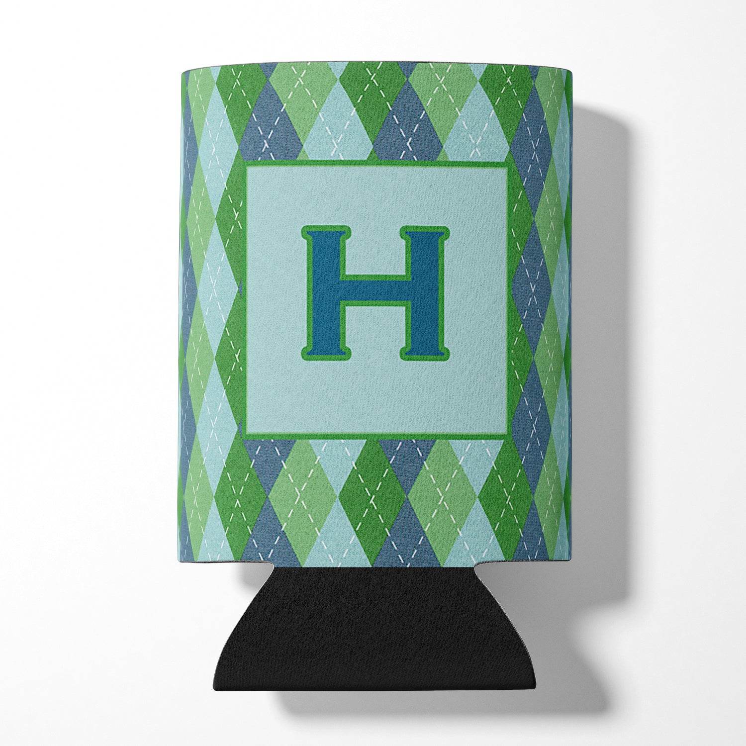 Letter H Initial Monogram - Blue Argoyle Can or Bottle Beverage Insulator Hugger