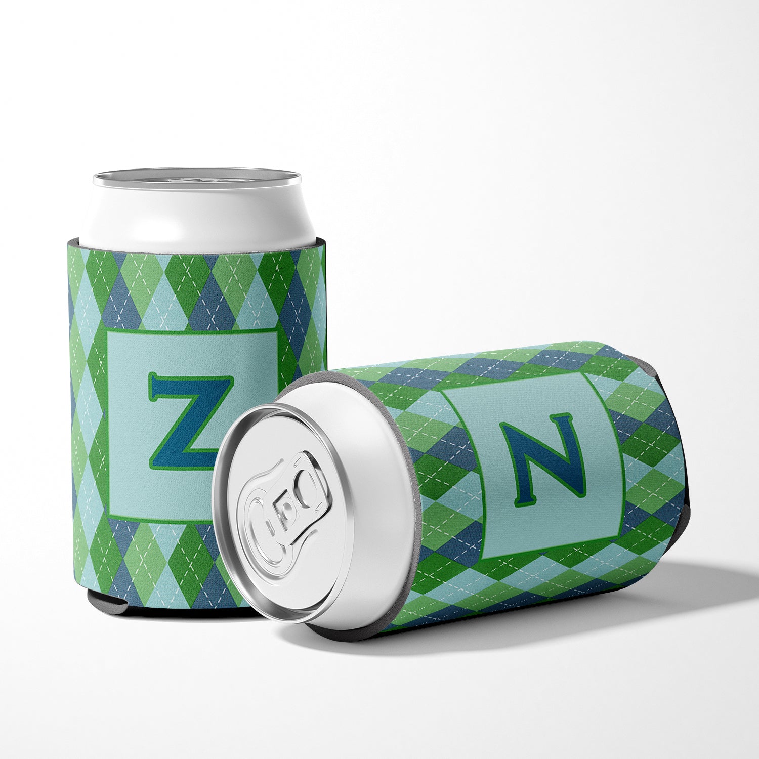 Letter Z Initial Monogram - Blue Argoyle Can or Bottle Beverage Insulator Hugger.