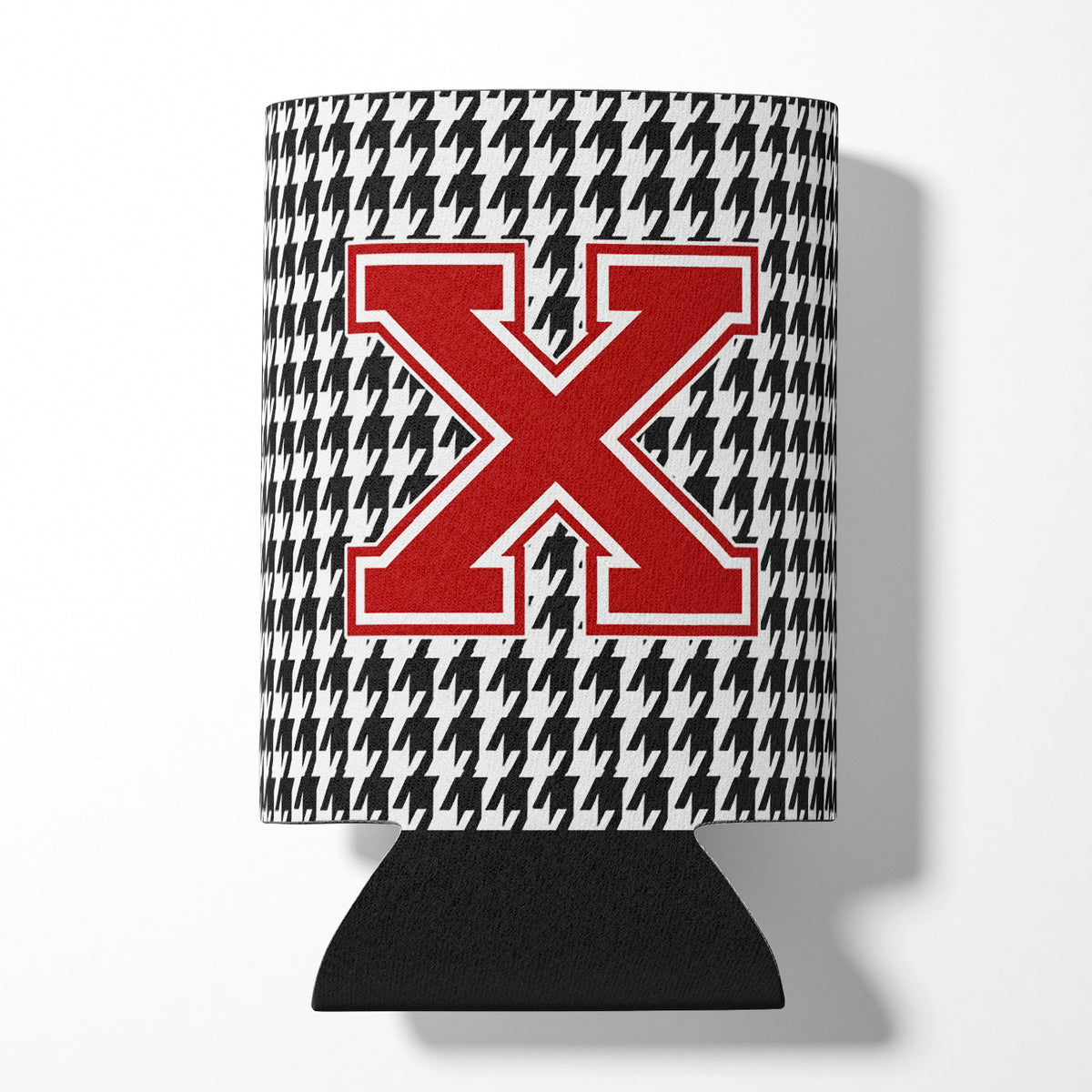 Monogramme - Houndstooth Can ou Bottle Beverage Insulator Hugger Initial X