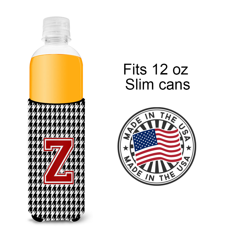 Monogram - Houndstooth  Letter Z Ultra Beverage Insulators for slim cans CJ1021-ZMUK.