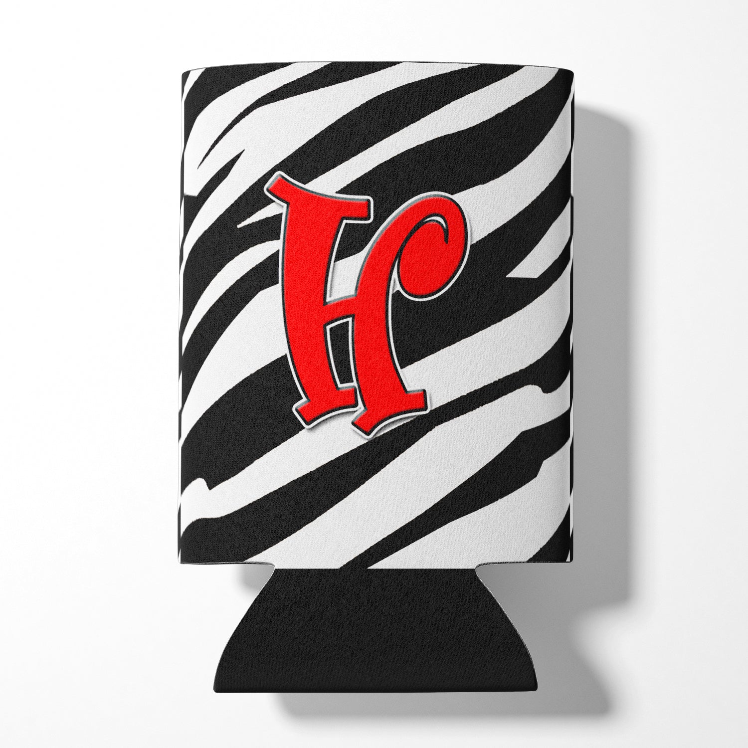 Lettre H Initial Monogram - Zebra Red Can ou Bottle Beverage Insulator Hugger