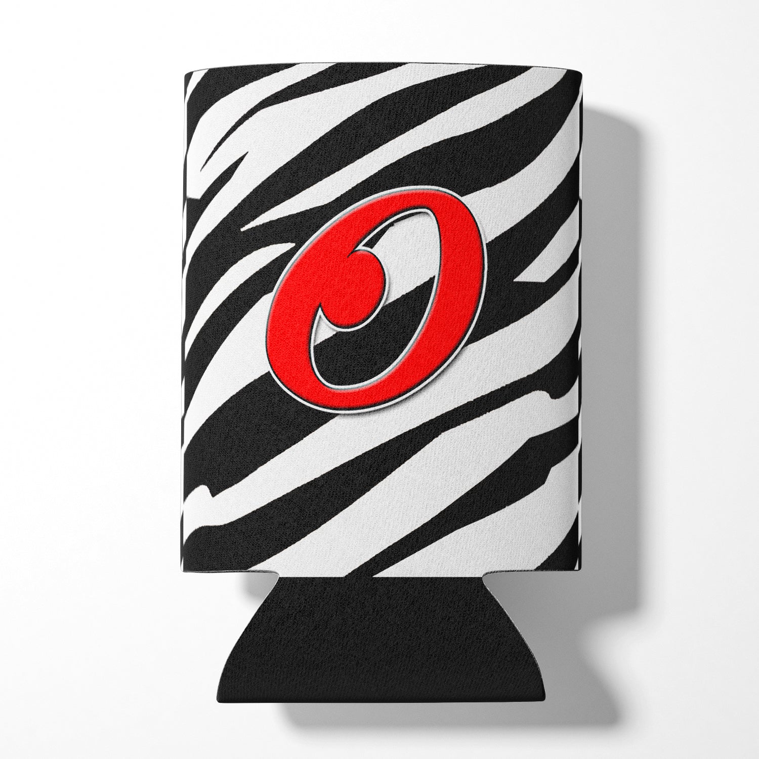 Monogramme initial de la lettre O - Zebra Red Can ou Bottle Beverage Insulator Hugger