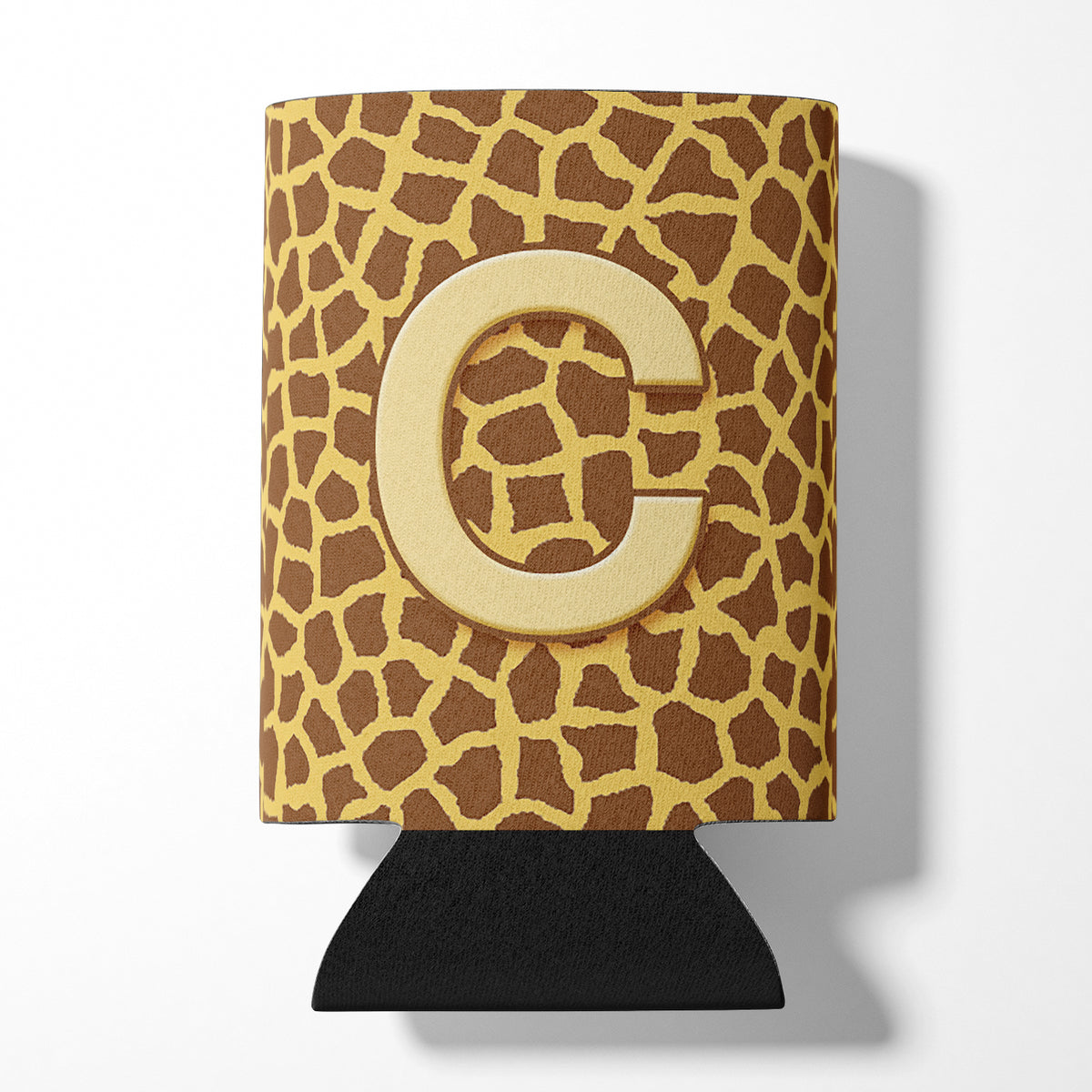 Letter C Initial Monogram - Giraffe Can or Bottle Beverage Insulator Hugger