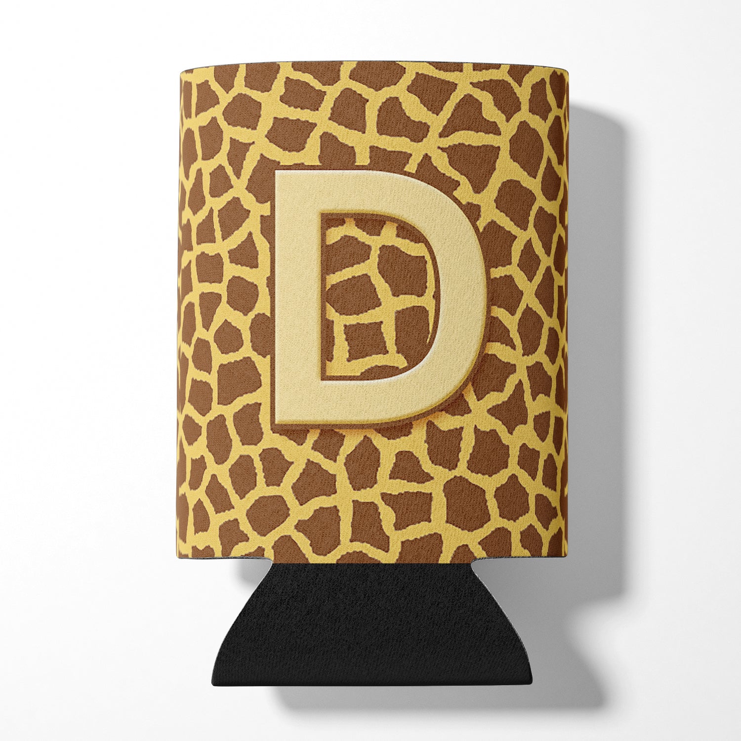 Lettre D monogramme initial - girafe can ou bouteille boisson isolant Hugger
