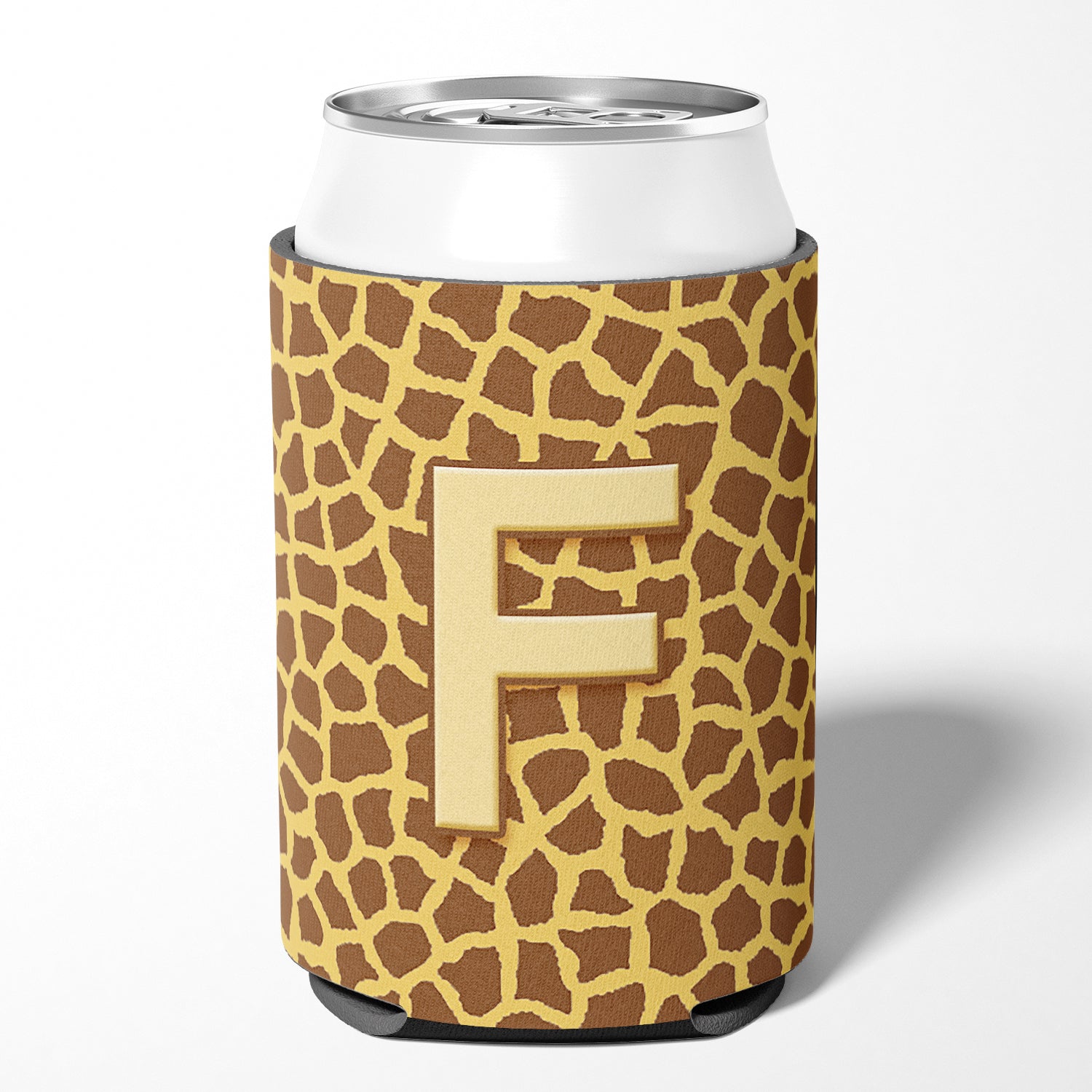 Monogramme initial de la lettre F - Giraffe Can ou Bottle Beverage Insulator Hugger