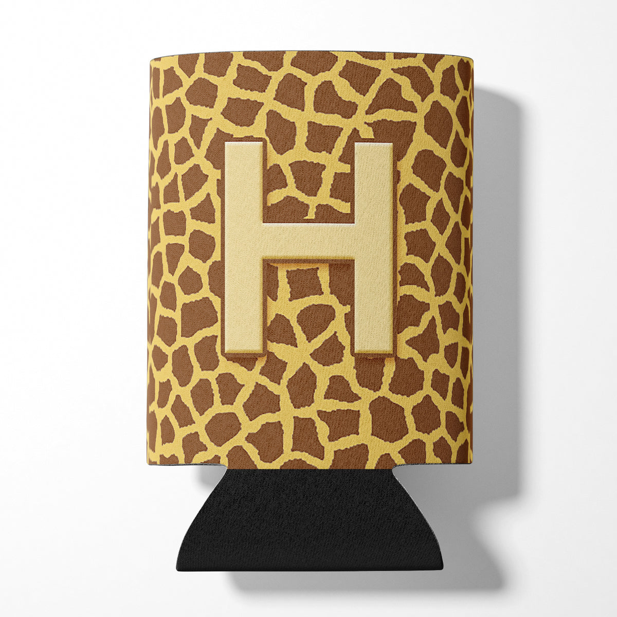 Letter H Initial Monogram - Giraffe Can or Bottle Beverage Insulator Hugger.