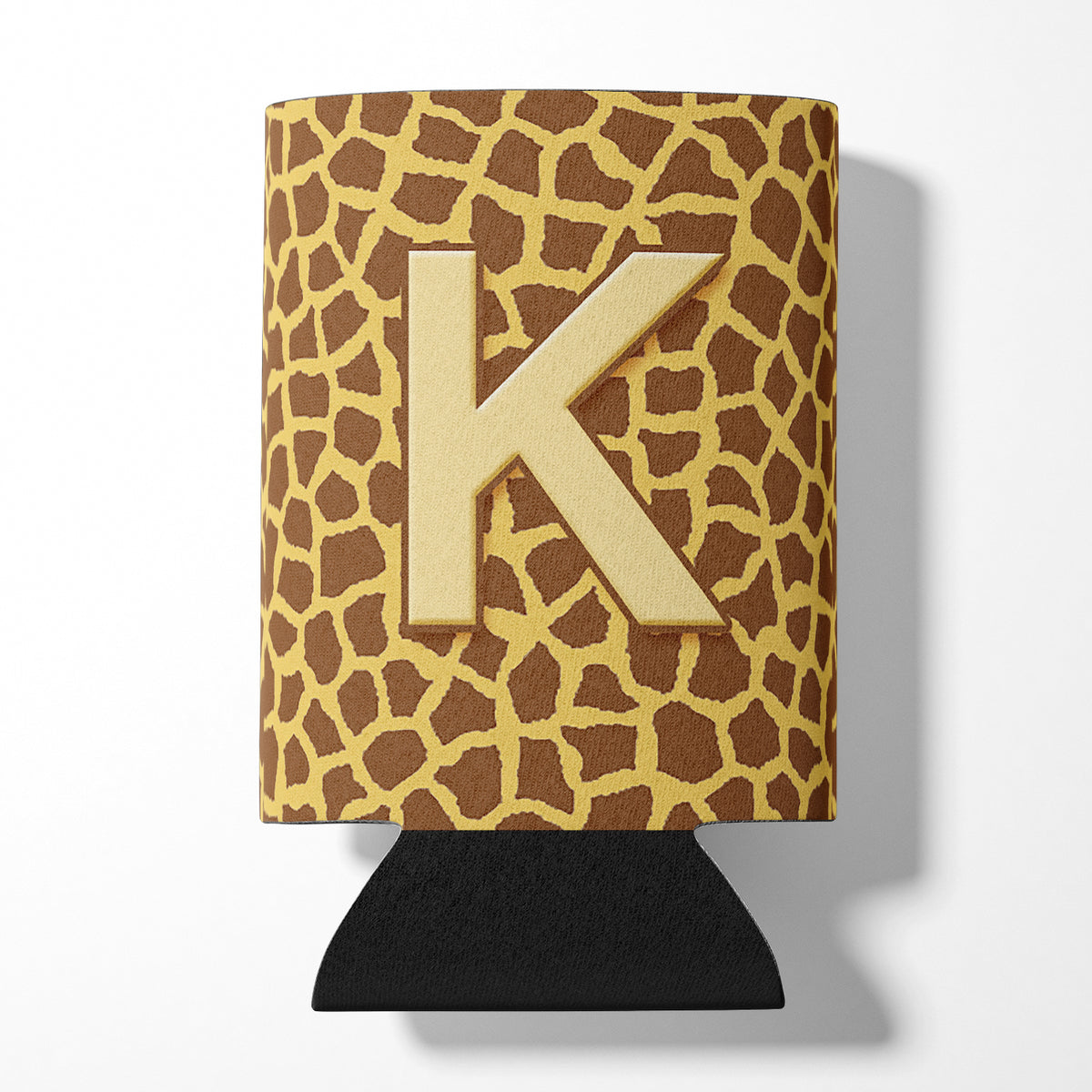 Letter K Initial Monogram - Giraffe Can or Bottle Beverage Insulator Hugger.