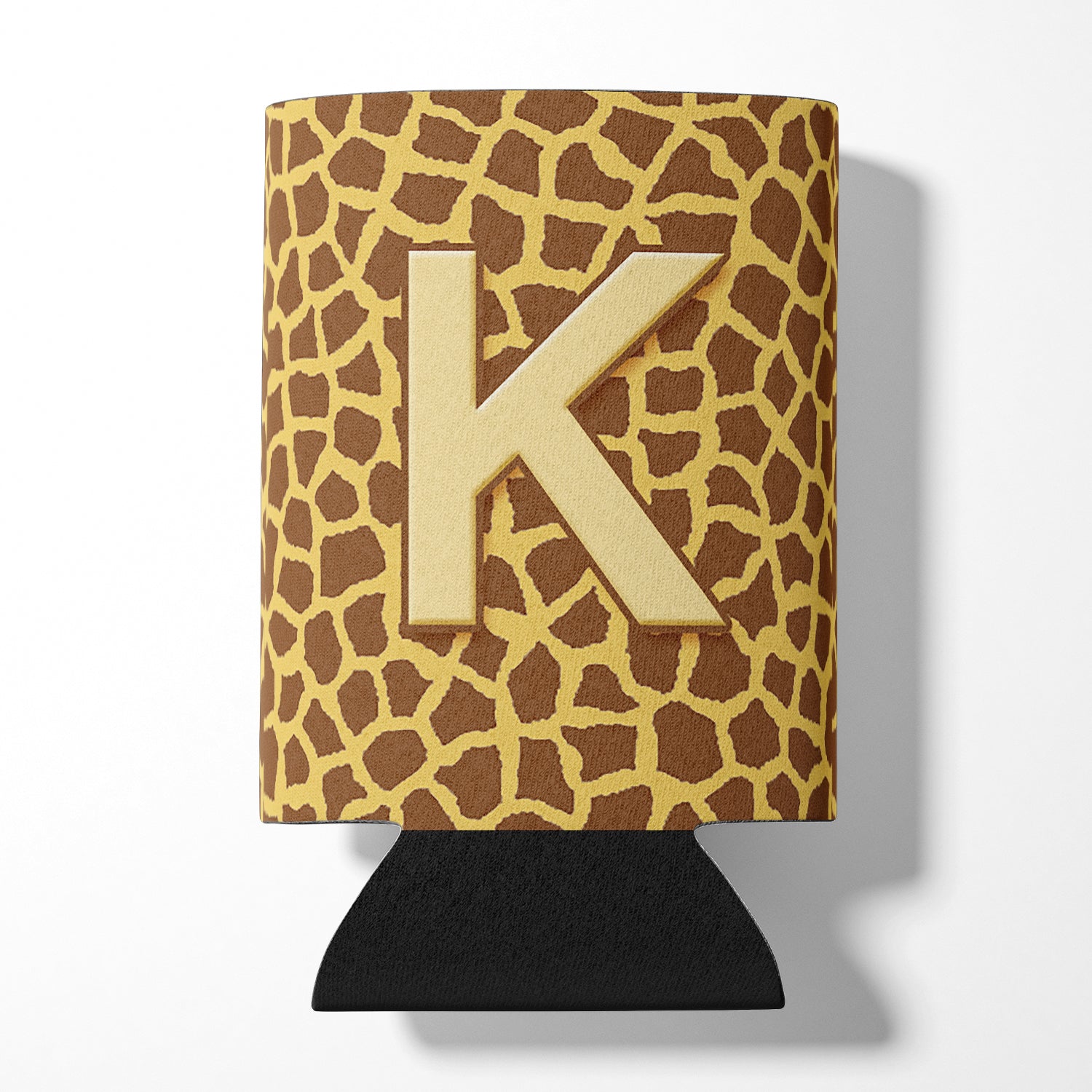 Lettre K monogramme initial - girafe can ou bouteille boisson isolant Hugger