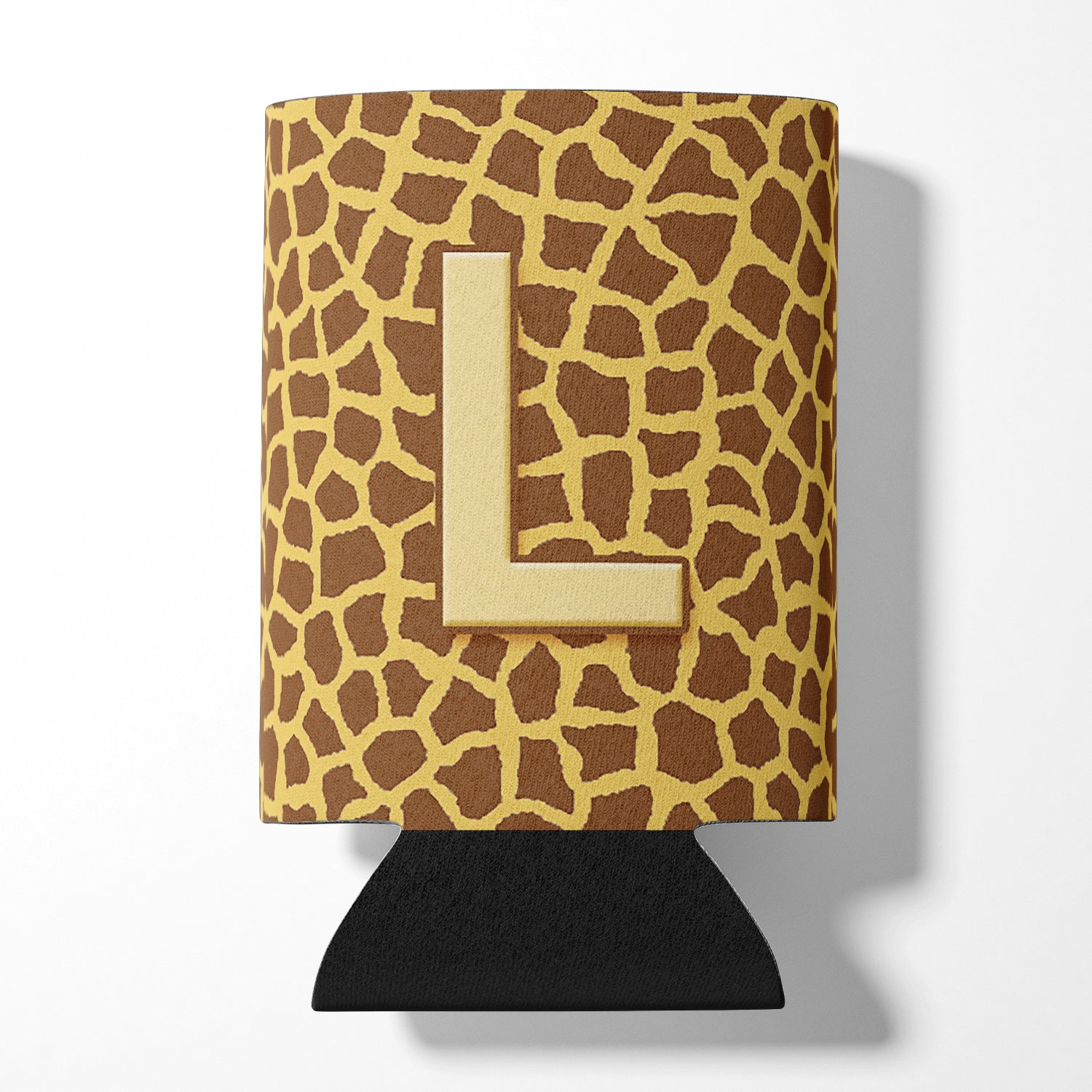 Letter L Initial Monogram - Giraffe Can or Bottle Beverage Insulator Hugger.