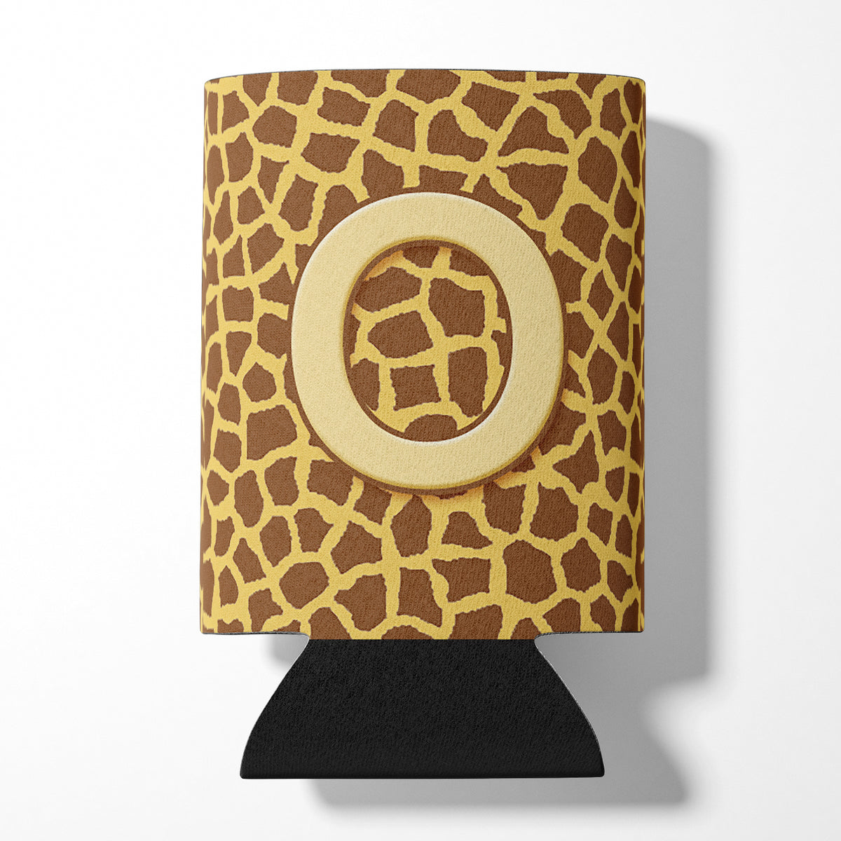 Letter O Initial Monogram - Giraffe Can or Bottle Beverage Insulator Hugger
