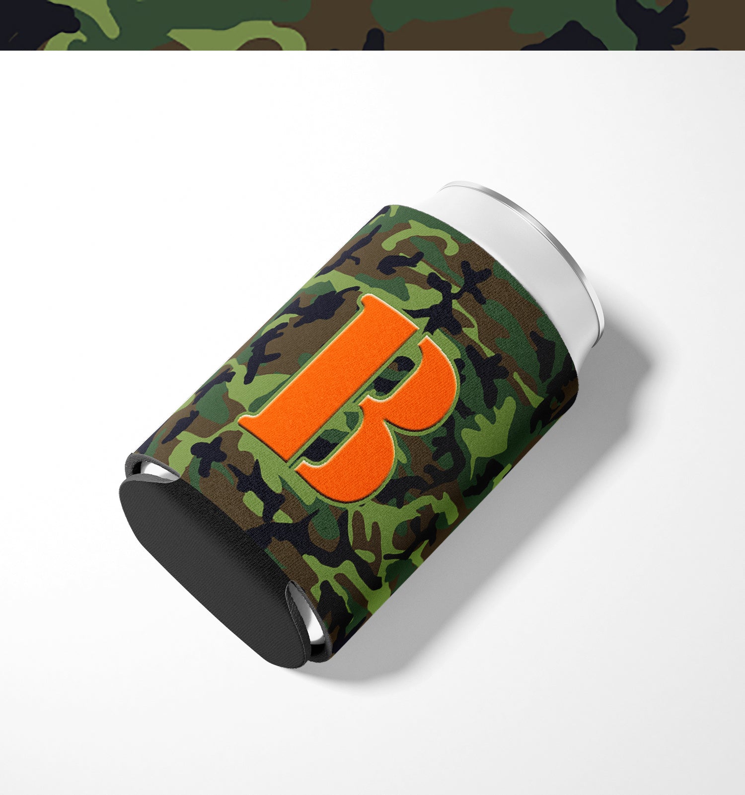 Lettre B Monogramme initial - Camo Green Can ou Bottle Beverage Insulator Hugger