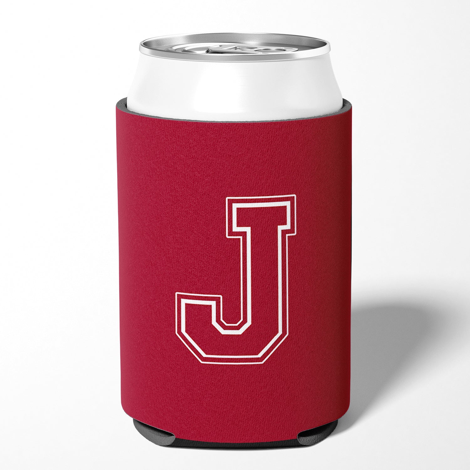 Lettre J monogramme initial - marron et blanc peut ou bouteille boisson isolant Hugger