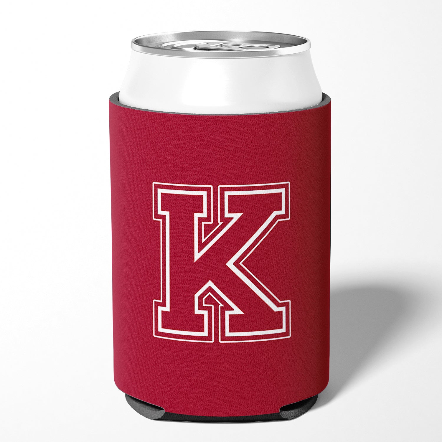 Lettre K monogramme initial - marron et blanc peut ou bouteille boisson isolant Hugger