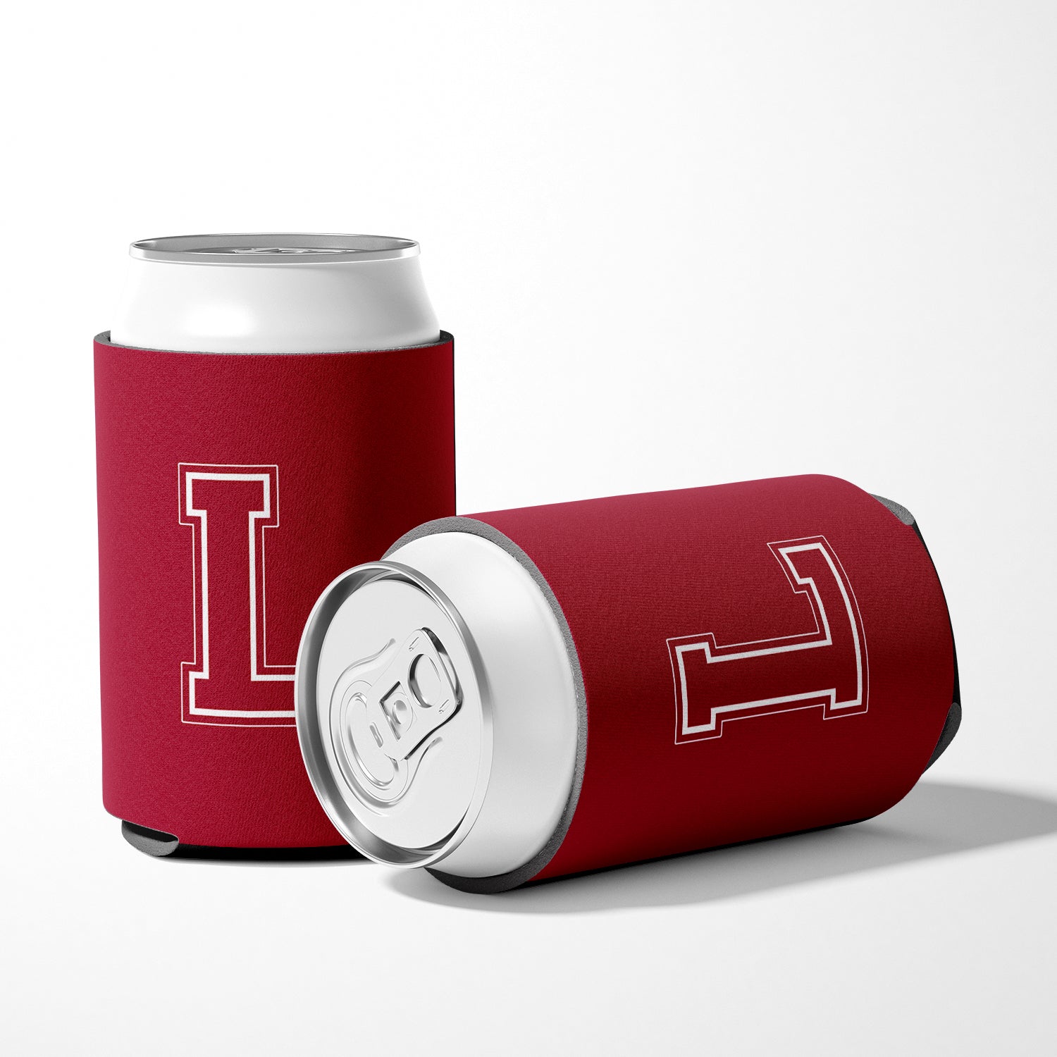 Lettre L Initial Monogram - Marron et Blanc Peut ou Bouteille Beverage Insulator Hugger