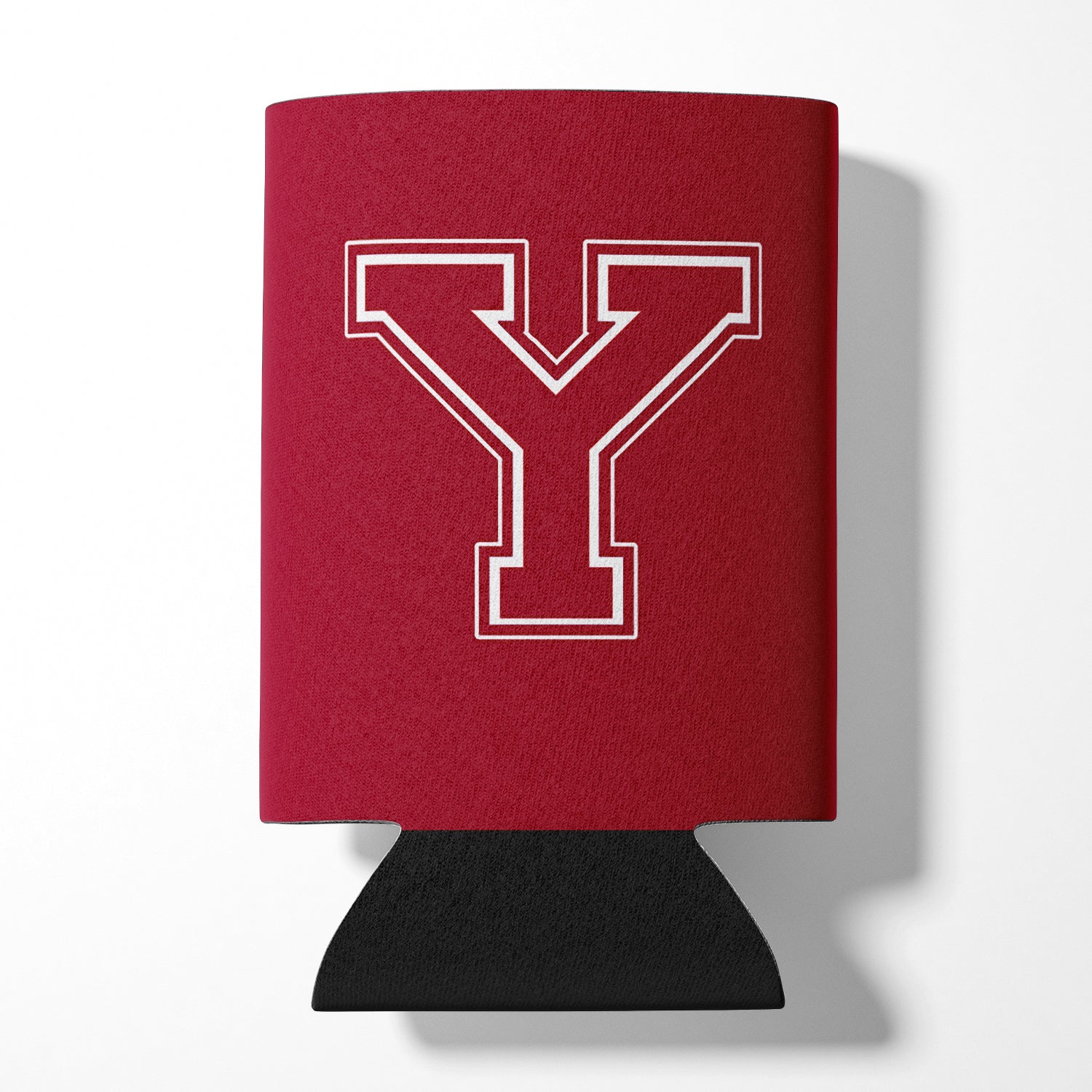 Letter Y Initial Monogram - Maroon and White Can or Bottle Beverage Insulator Hugger