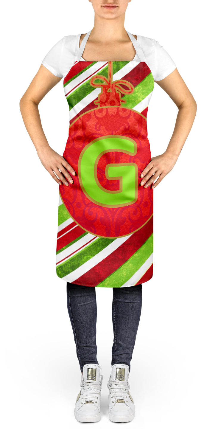 Christmas Oranment Holiday Initial Letter G Apron CJ1039-GAPRON - the-store.com