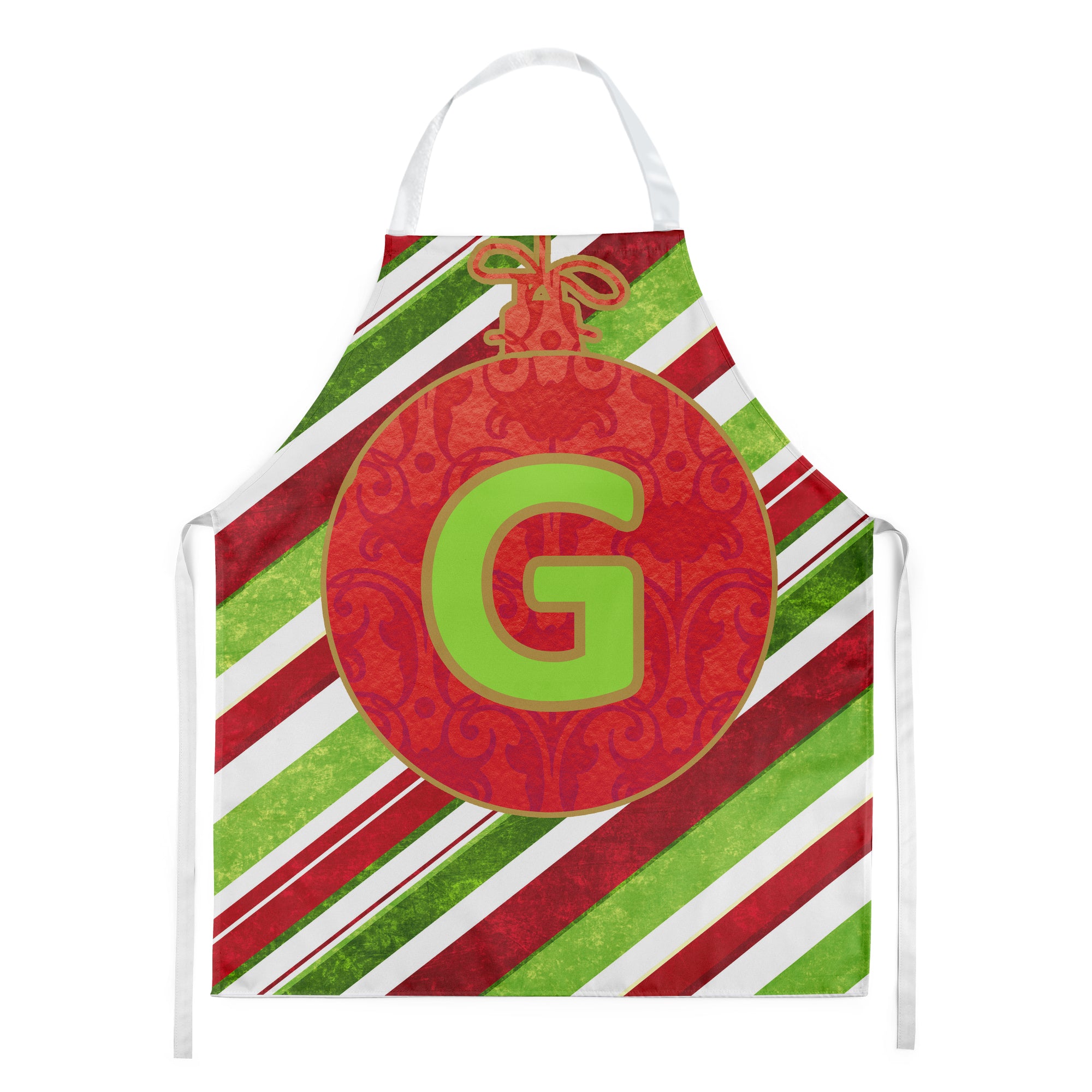 Christmas Oranment Holiday Initial Letter G Apron CJ1039-GAPRON - the-store.com
