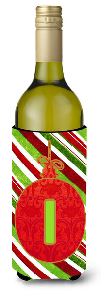 Christmas Oranment Holiday Initial  Letter I Wine Bottle Beverage Insulator Beverage Insulator Hugger by Caroline's Treasures