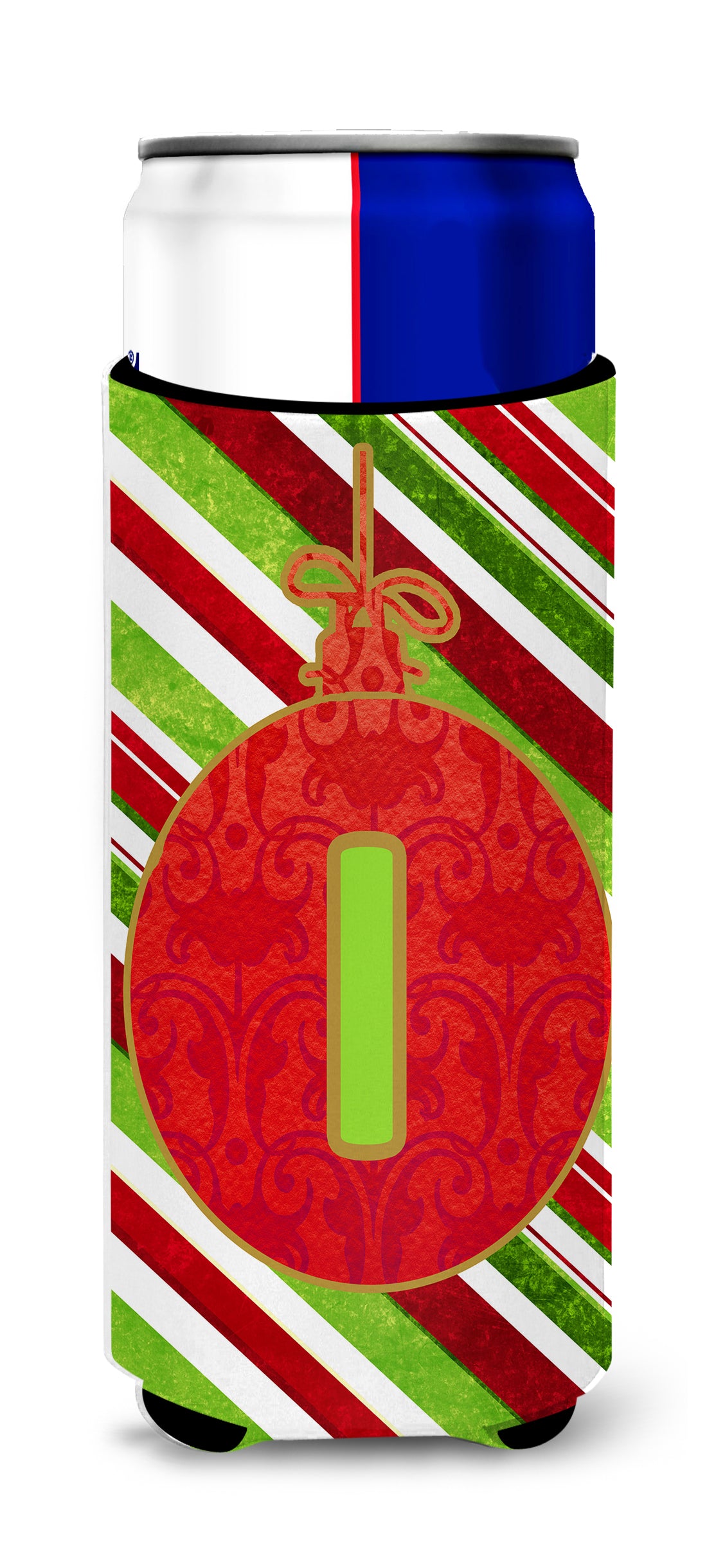Christmas Oranment Holiday Monogram Initial Letter I Ultra Beverage Isolateurs pour canettes minces CJ1039-IMUK