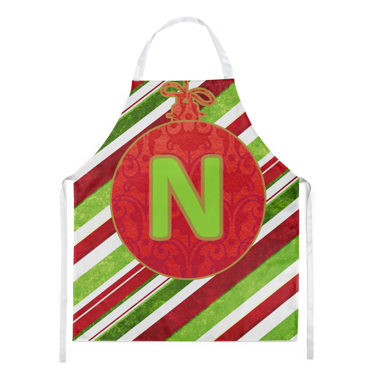 Christmas Oranment Holiday Initial Letter N Apron CJ1039-NAPRON - the-store.com