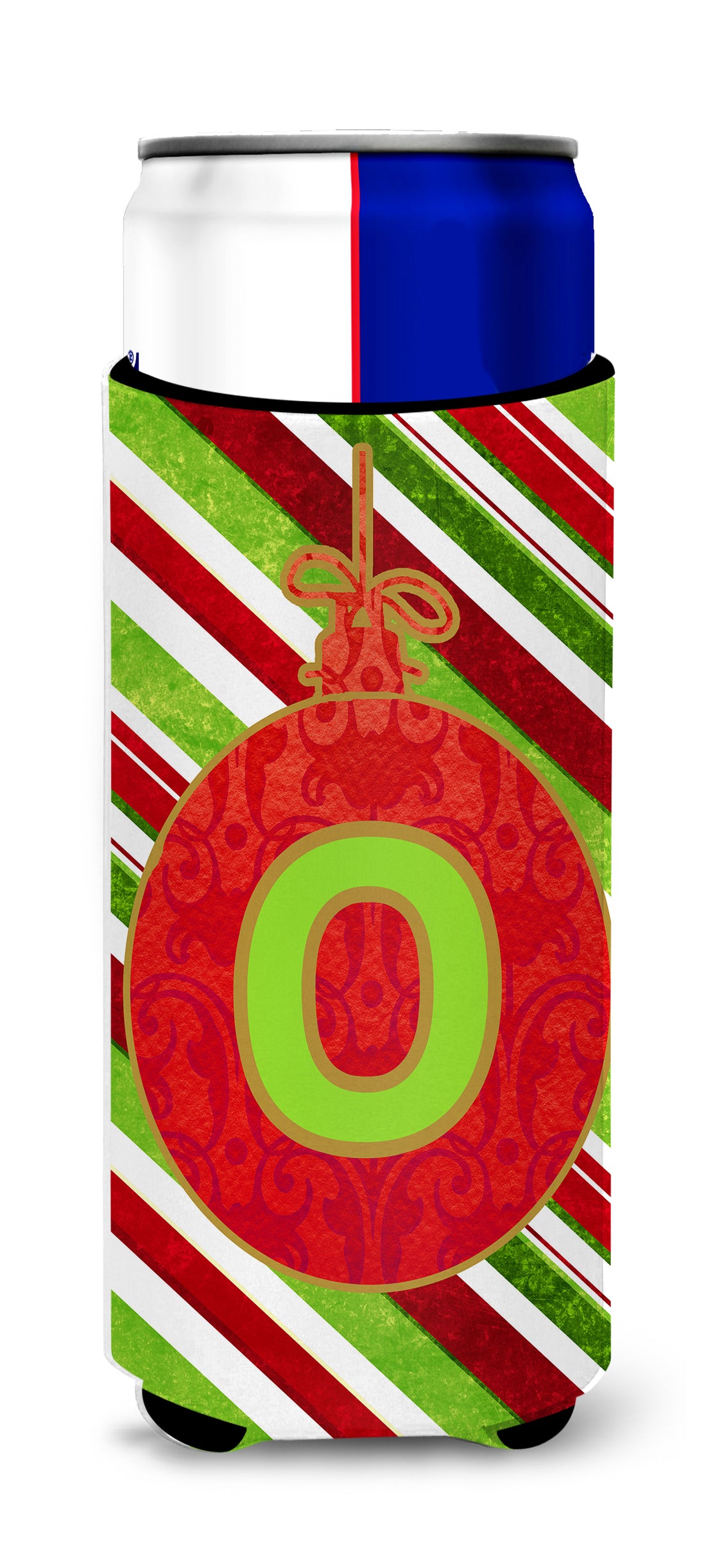 Christmas Oranment Holiday Monogram Initial  Letter O Ultra Beverage Insulators for slim cans CJ1039-OMUK