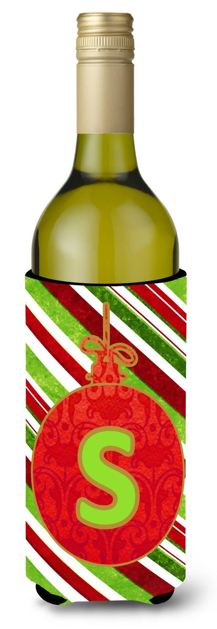 Christmas Oranment Holiday  Initial  Letter S Wine Bottle Beverage Insulator Beverage Insulator Hugger by Caroline's Treasures