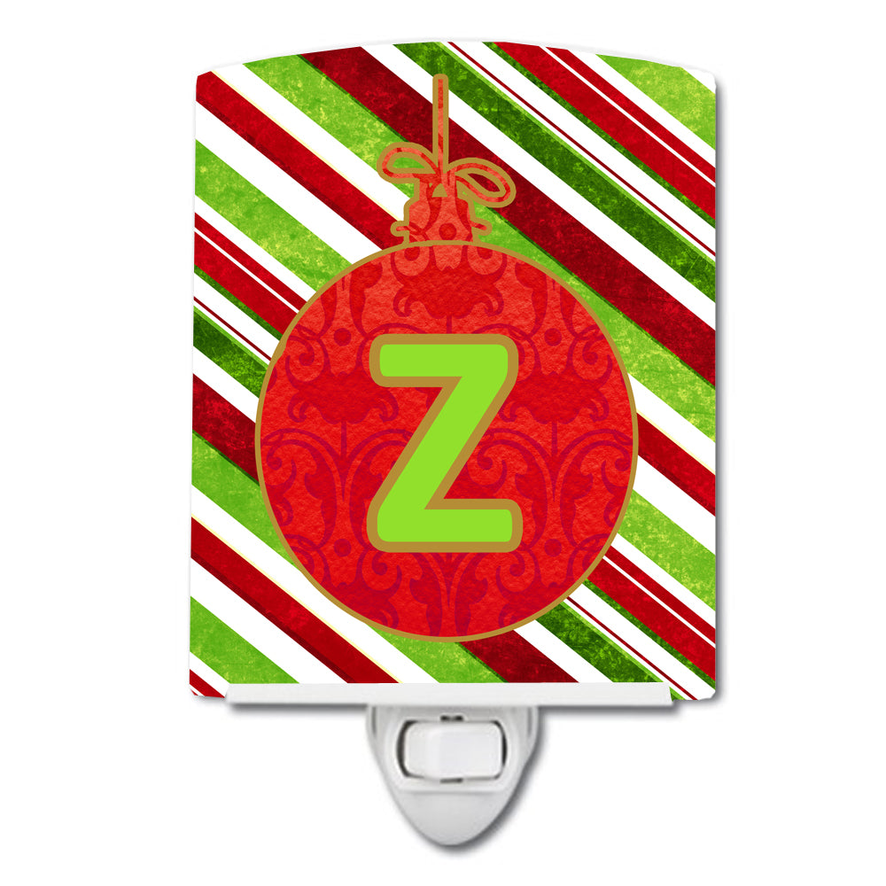 Christmas Oranment Holiday Initial Letter Z Ceramic Night Light CJ1039-ZCNL - the-store.com